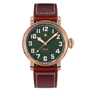 Pilot Master S408 Green Dial ST2130 Automatic Movement CUSN8 BRONZE