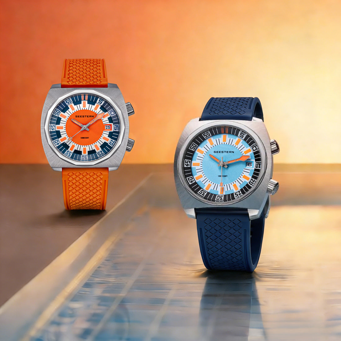 Seestern S471 Internal Rotating Bezel Blue Dial Automatic