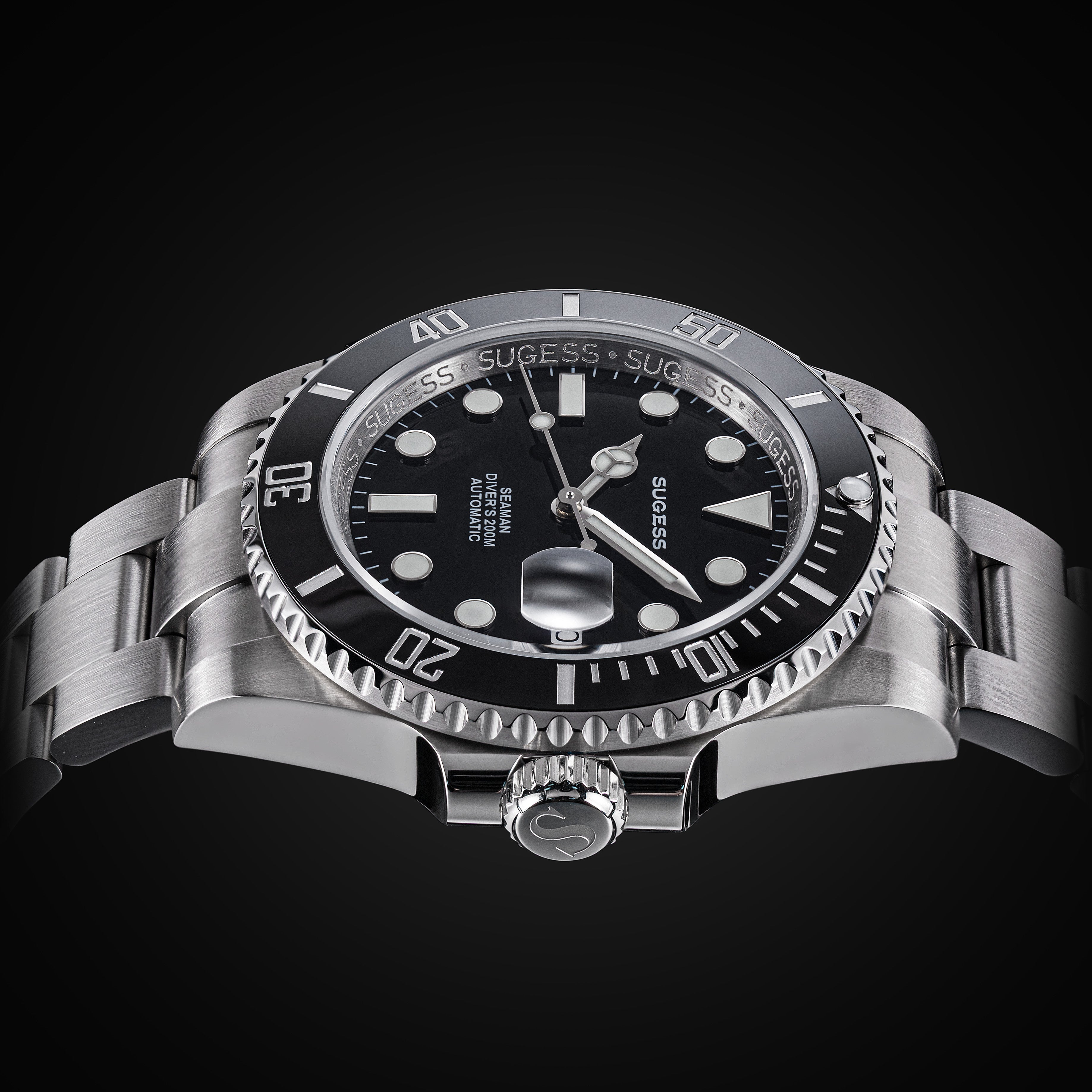 Ocean Star S421 SU116610LN Black Dial Black Bezel Automatic (Seagull S