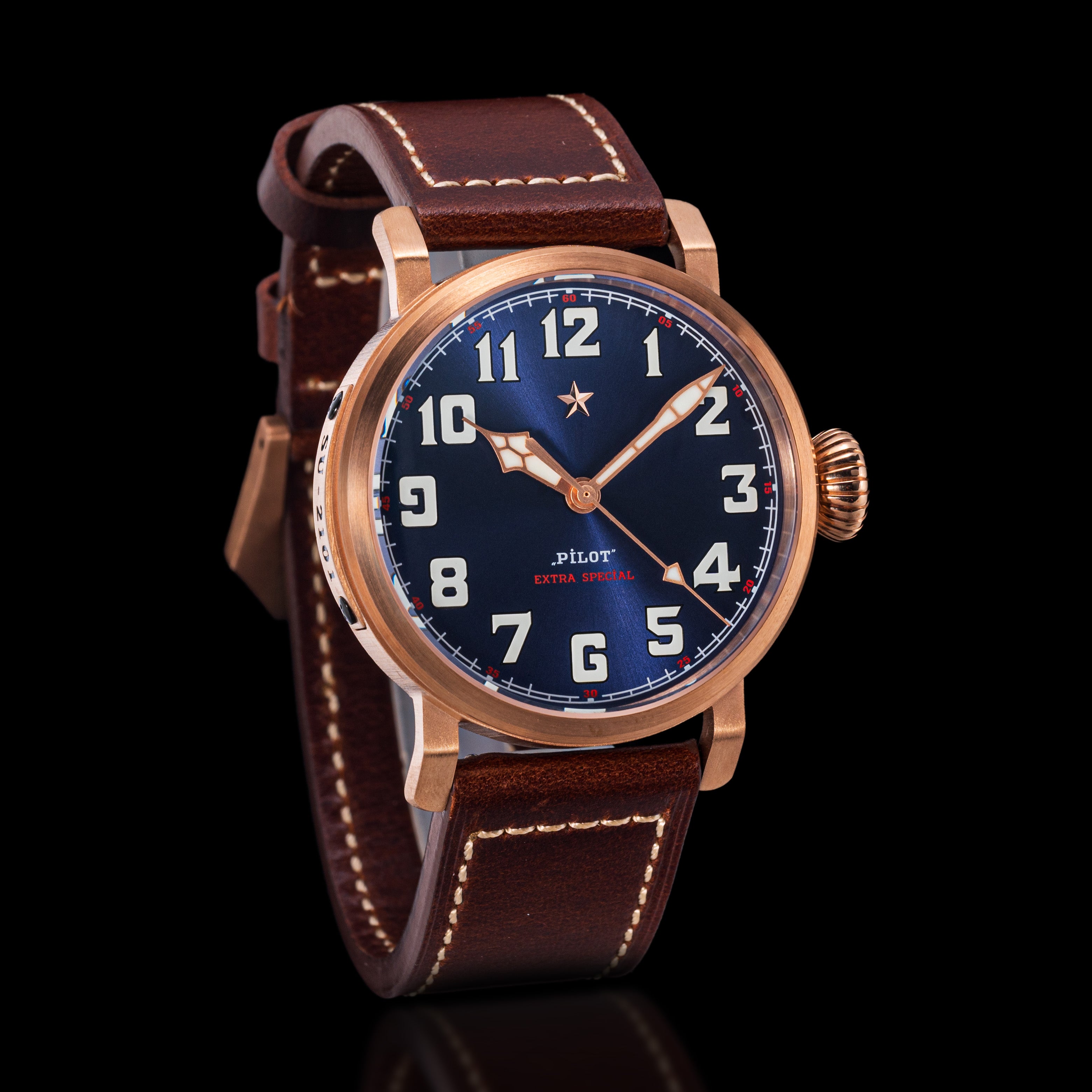 Sugess Pilot Master Genuine Seagull ST2130 CuSn8 Bronze Watch 1963