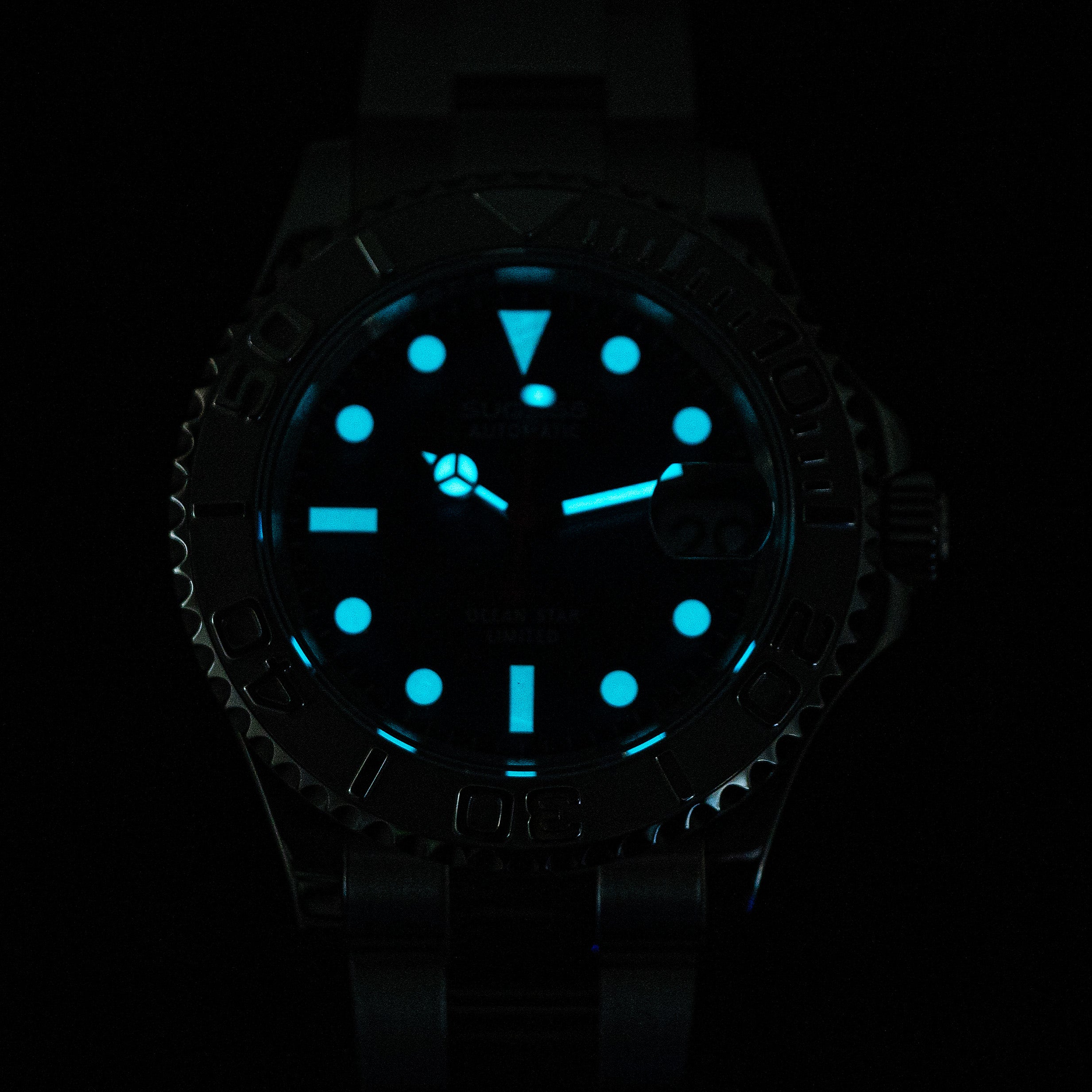 Ocean Star S450 YM Diver Watch NH35 Ceramic Bezel Blue Dial Limited Ed
