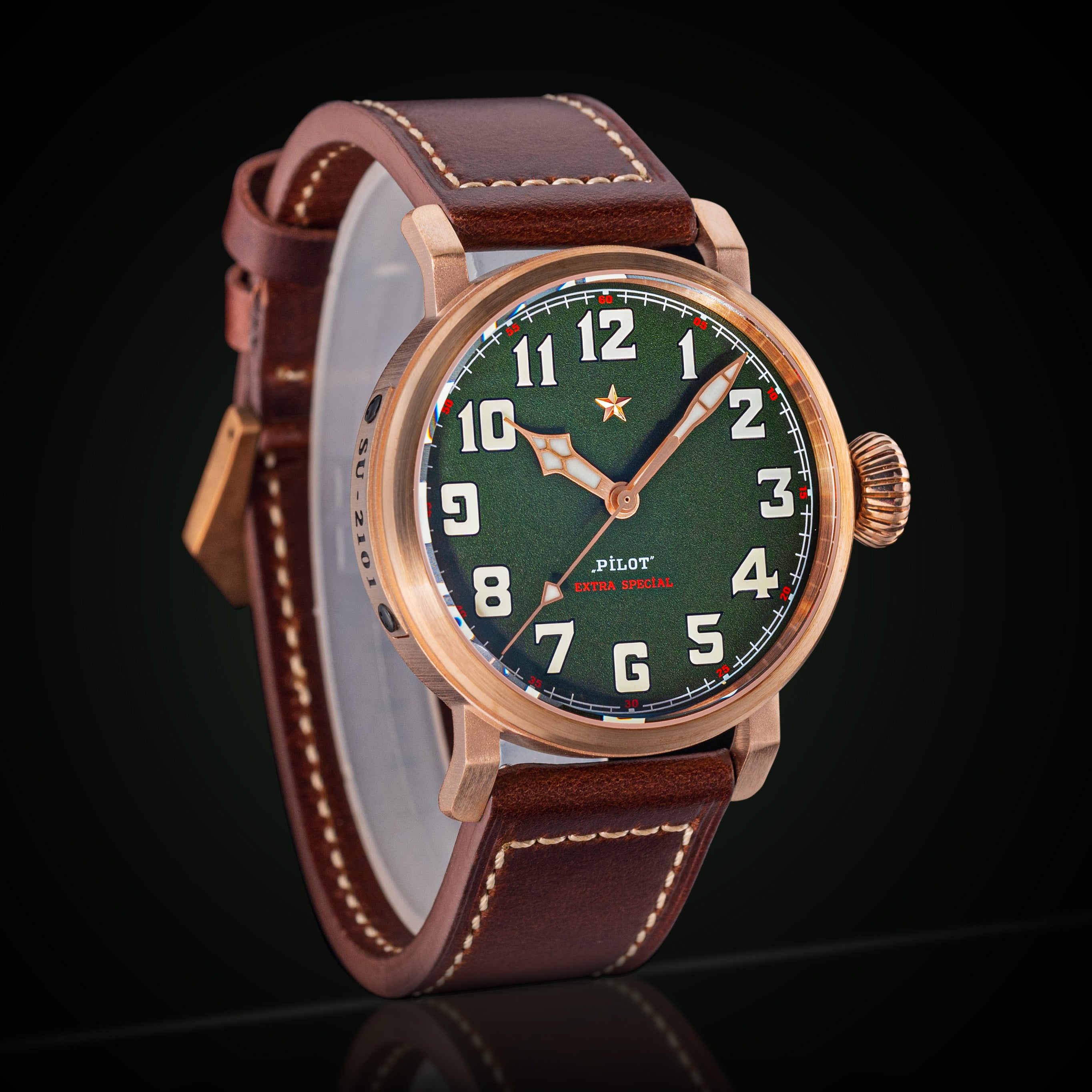 Sugess Pilot Master Genuine Seagull ST2130 CuSn8 Bronze Watch 1963