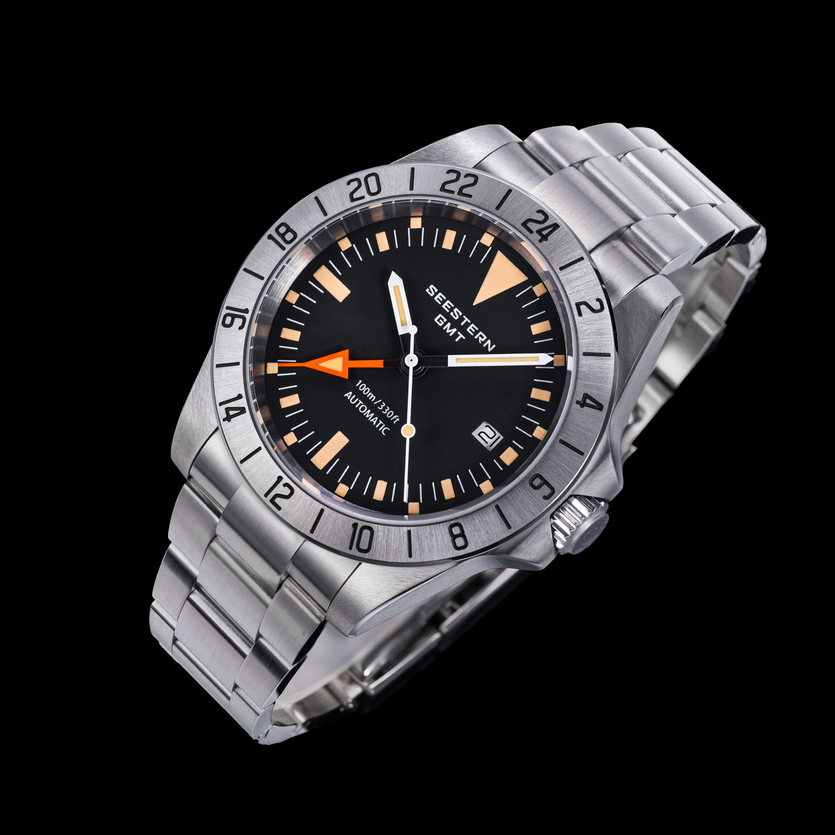 Seestern Heritage S436-2 BB Black Dial GMT Automatic