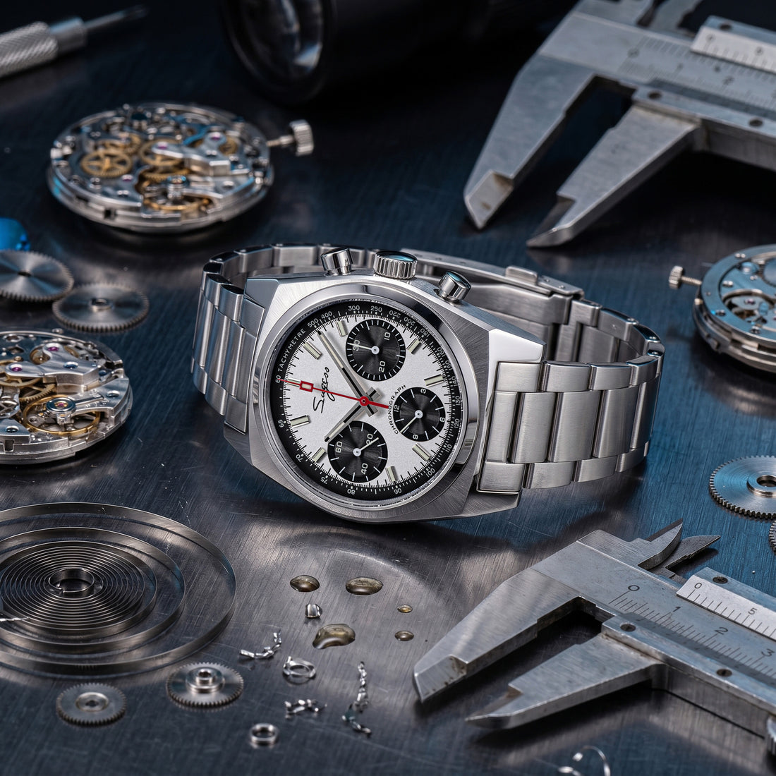 Chrono Heritage S419-2 Chronograph Panda Dial Bracelet