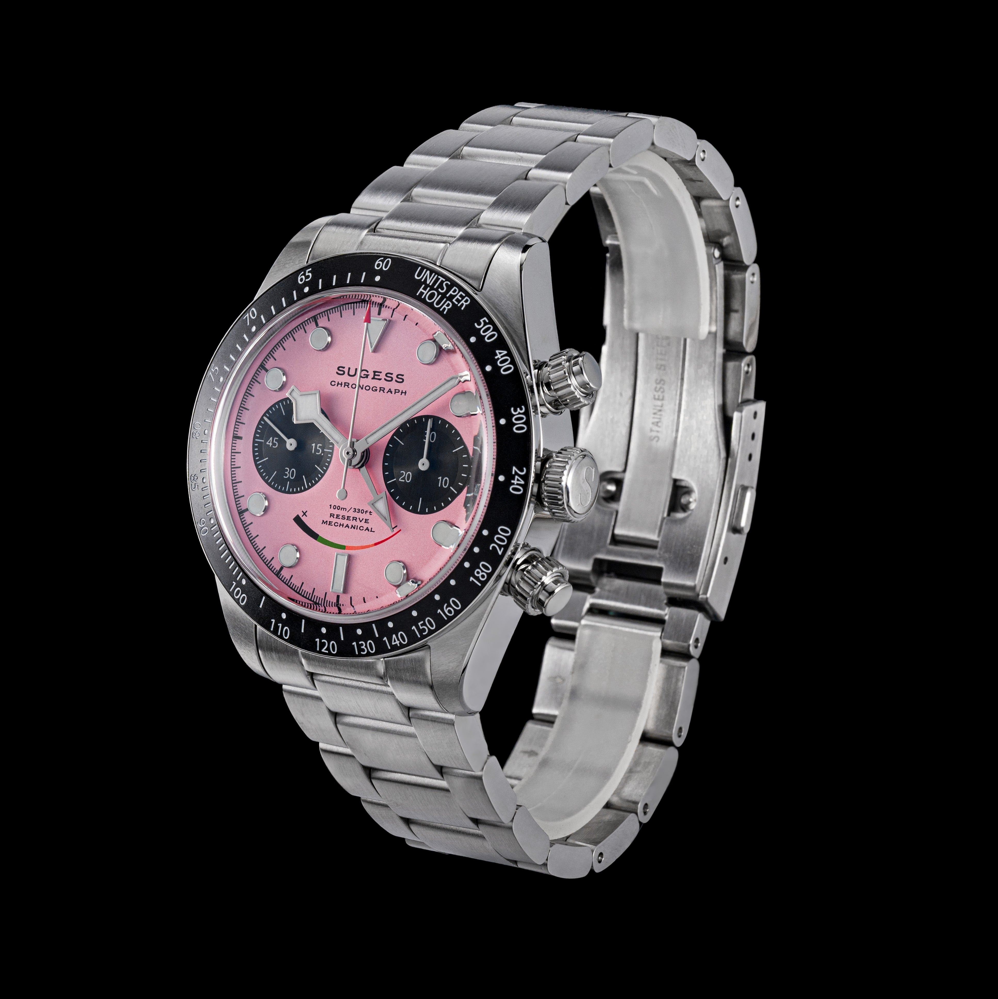 Chrono Heritage S475 Chronograph Power Reserve Smile Pink Panda Dial