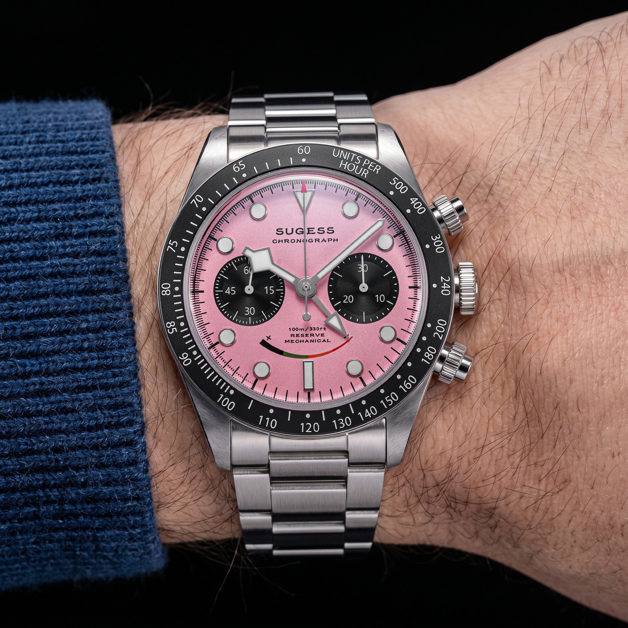 Chrono Heritage S475 Chronograph Power Reserve Smile Pink Panda Dial