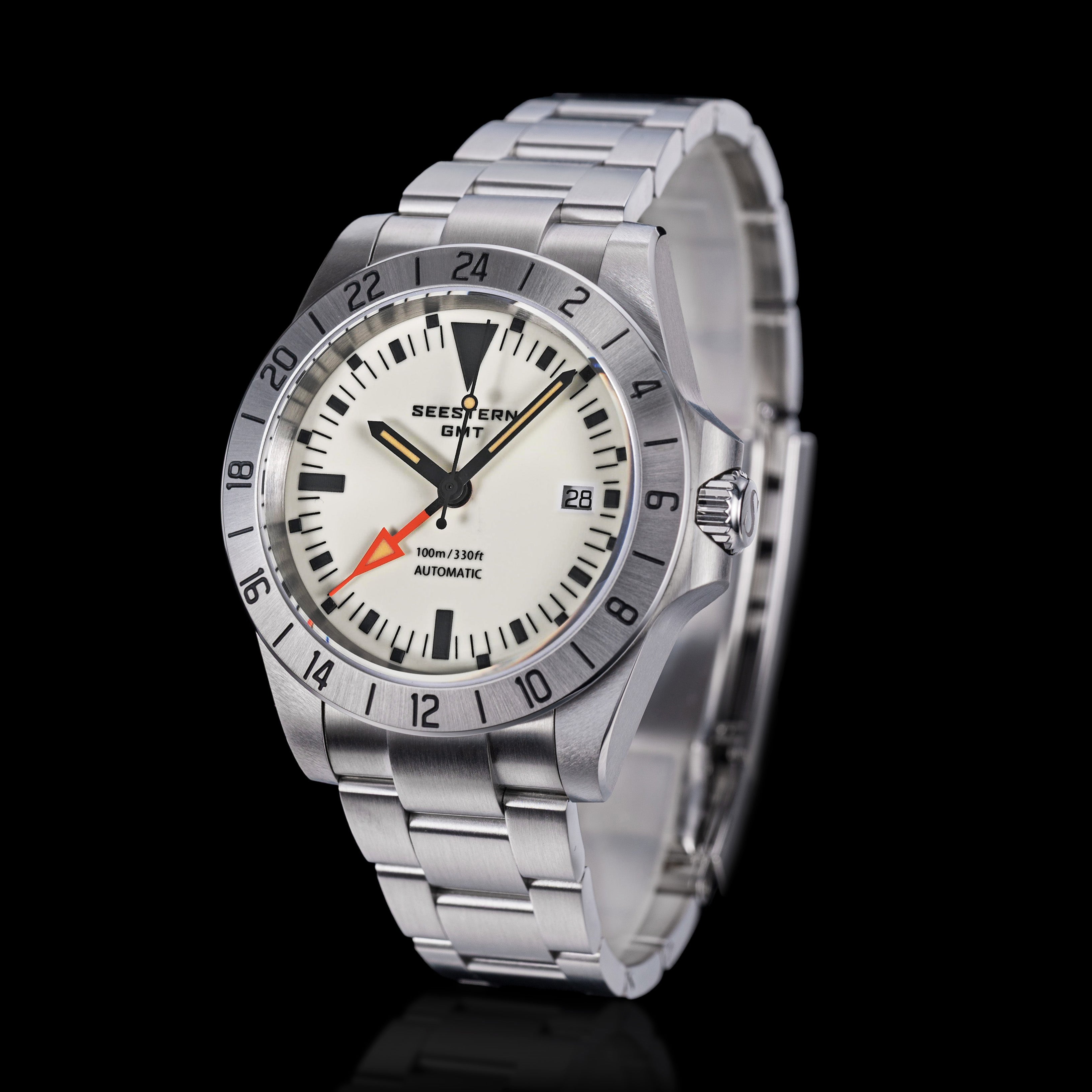 Seestern Heritage S436-2 BB White Dial GMT Automatic