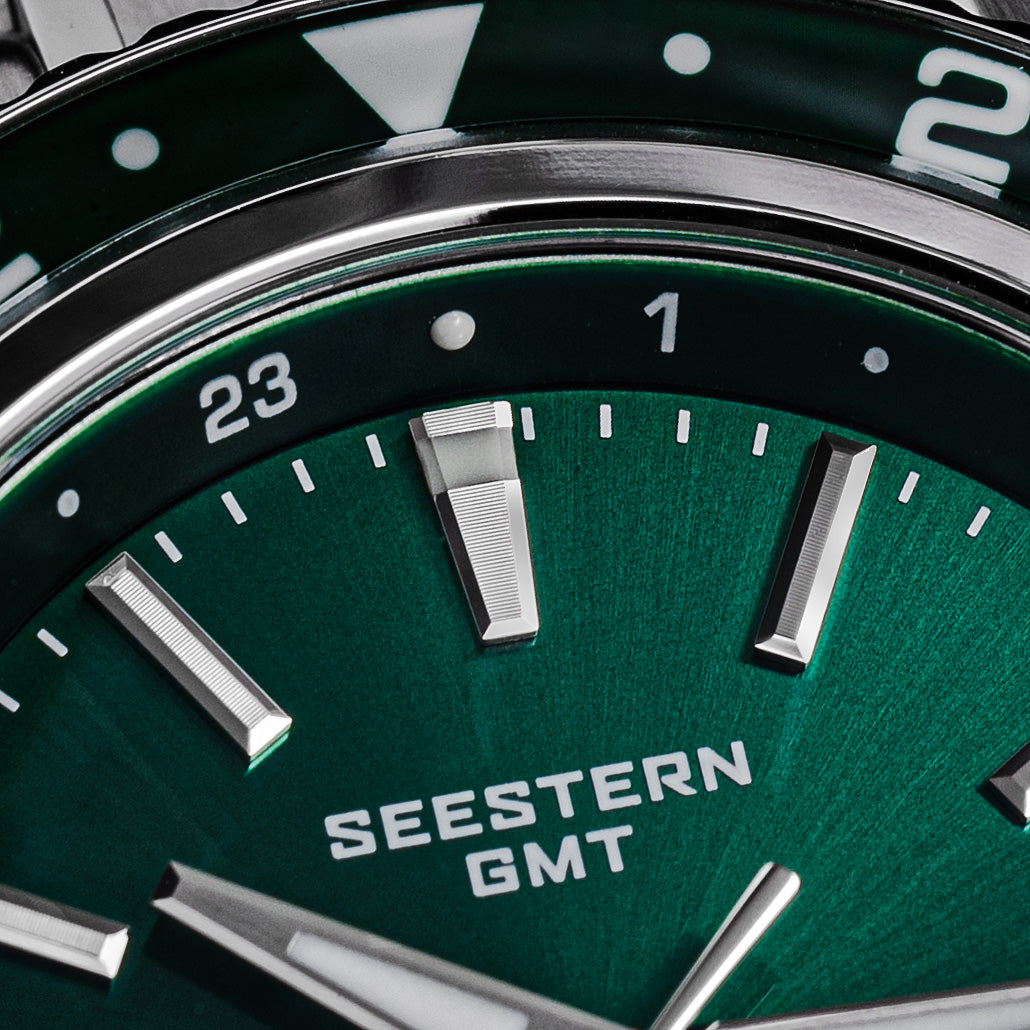 Seestern S456 GMT Automatic Burst Green Dial Automatic