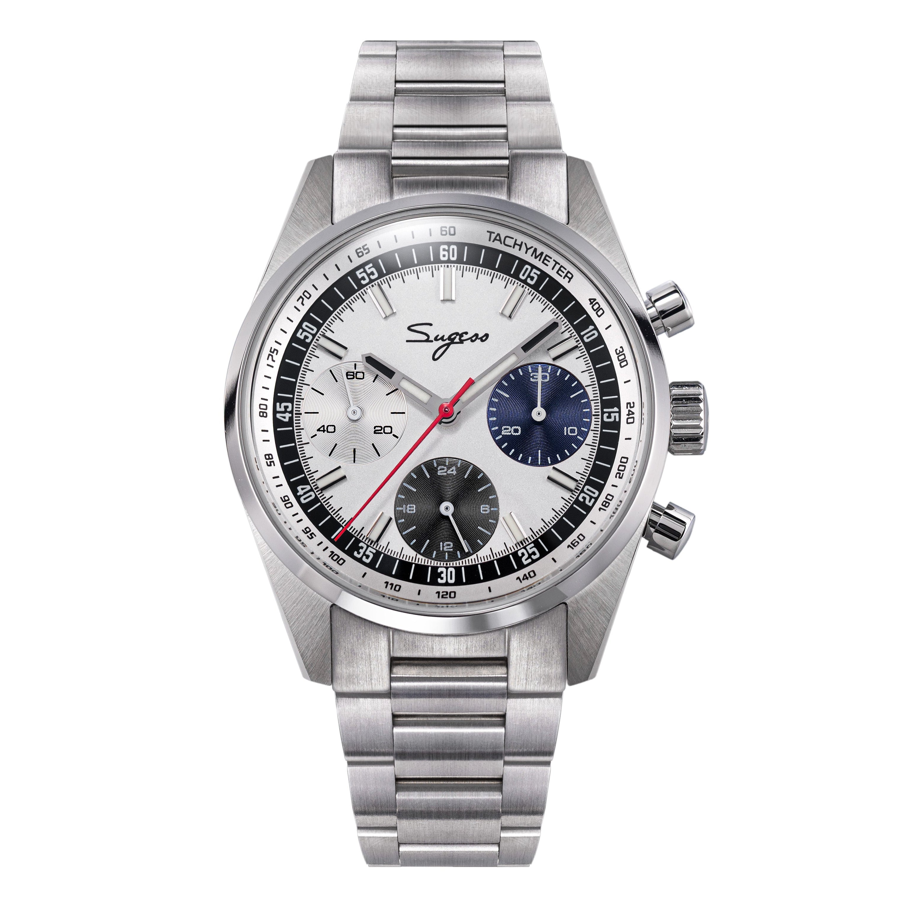 Sugess S465 Chronograph Stainless Steel Special Dial Silver Hand