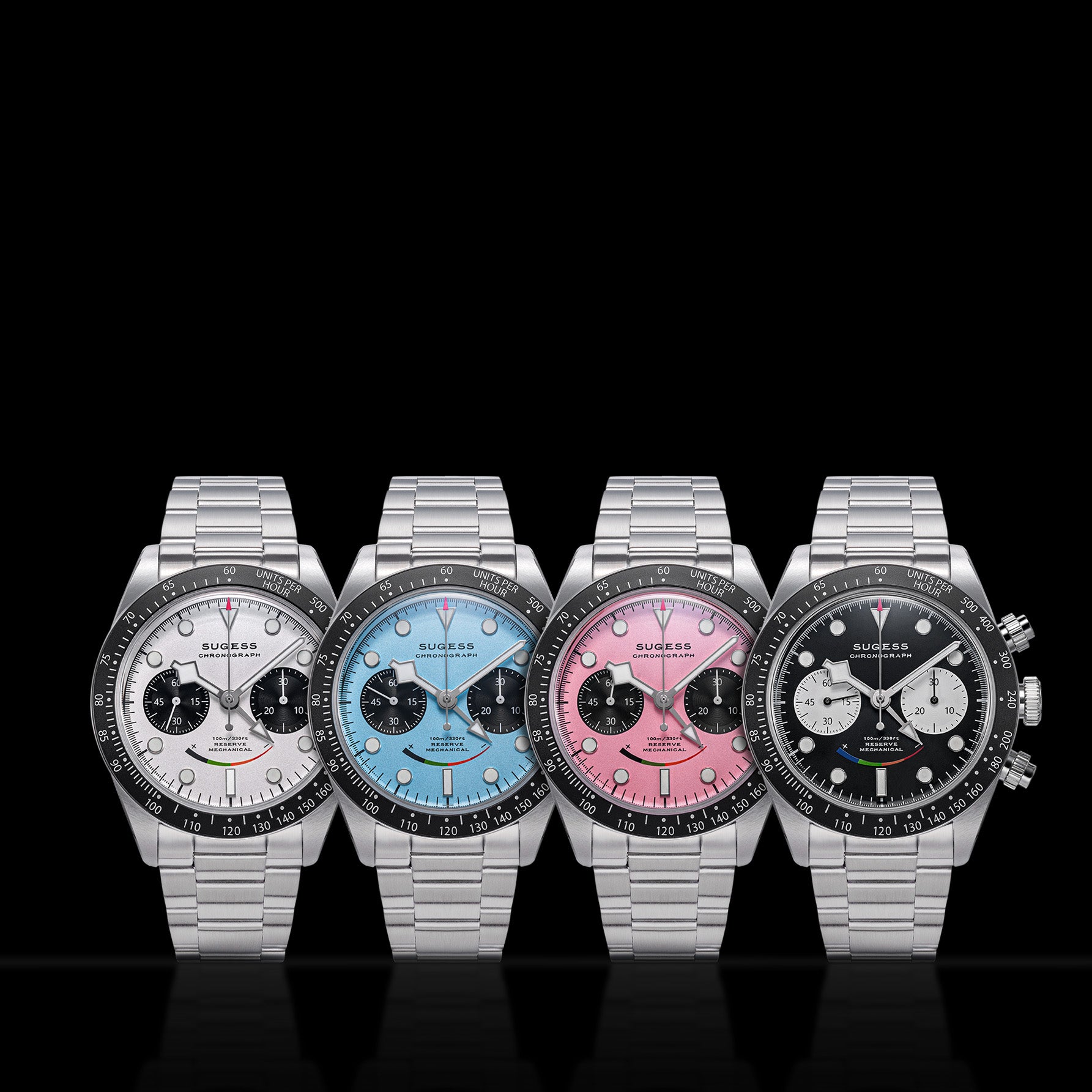 Chrono Heritage S475 Chronograph Power Reserve Smile White Panda Dial