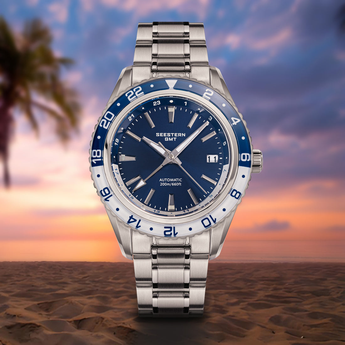 Seestern S456 GMT Automatic Blue Dial Automatic