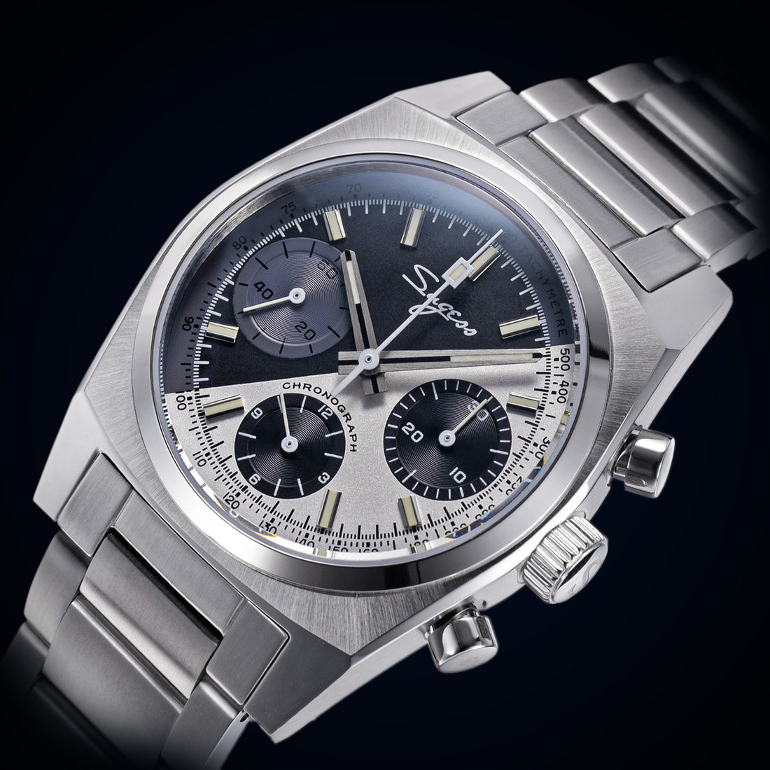 Chrono Heritage S419-2 Chronograph Zorro Dial Bracelet