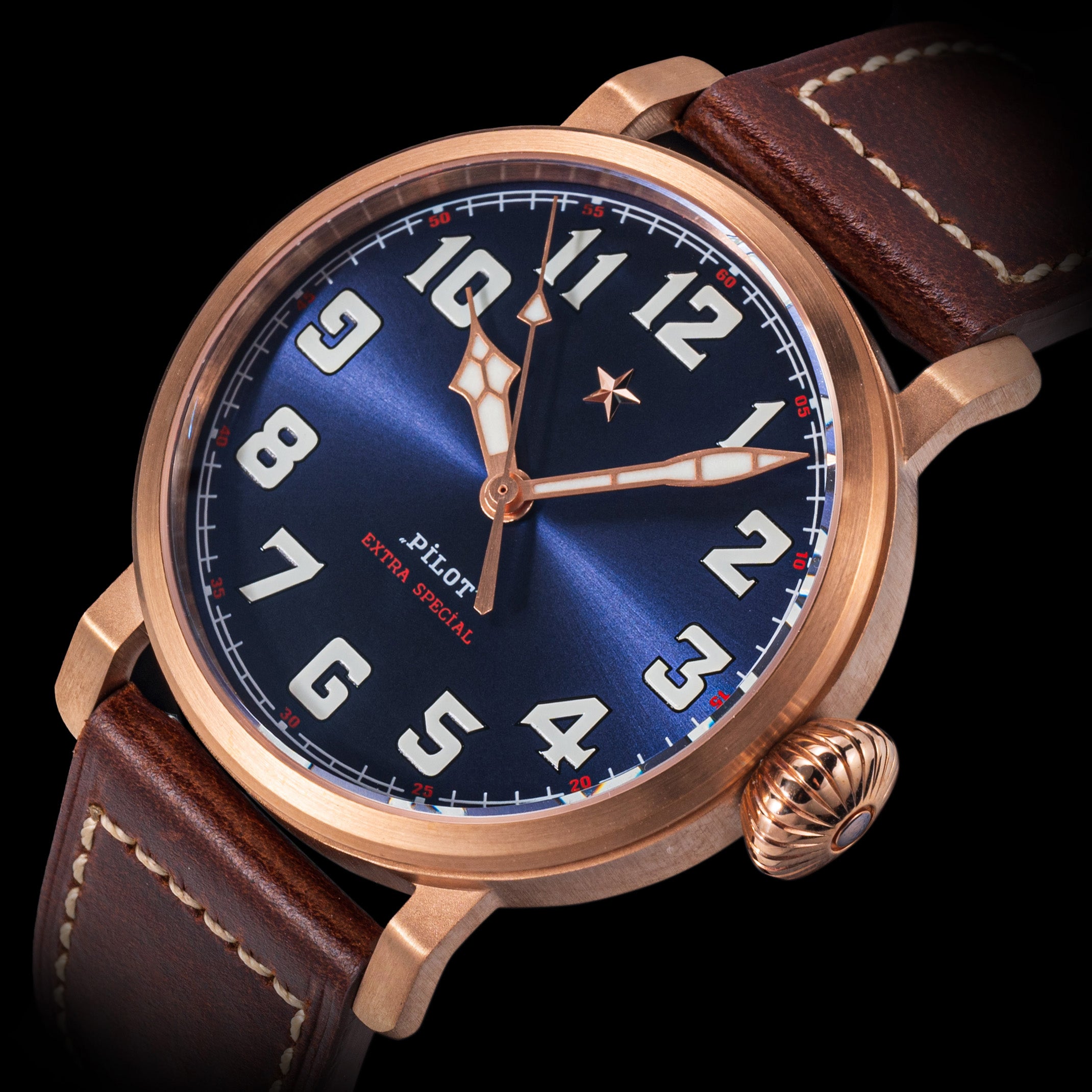 Sugess Pilot Master Genuine Seagull ST2130 CuSn8 Bronze Watch 1963