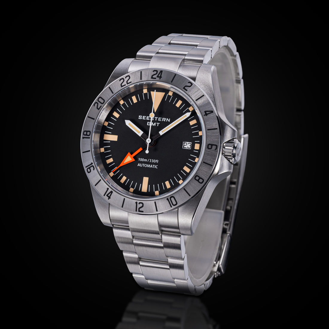 Seestern Heritage S436-2 BB Black Dial GMT Automatic