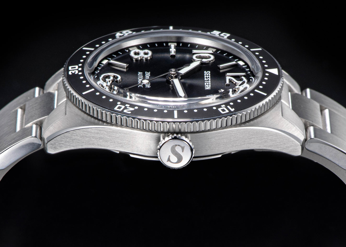 Seestern S435 Professional Diver Stainless-Steel Bracelet (Seagull ST2130 movement)