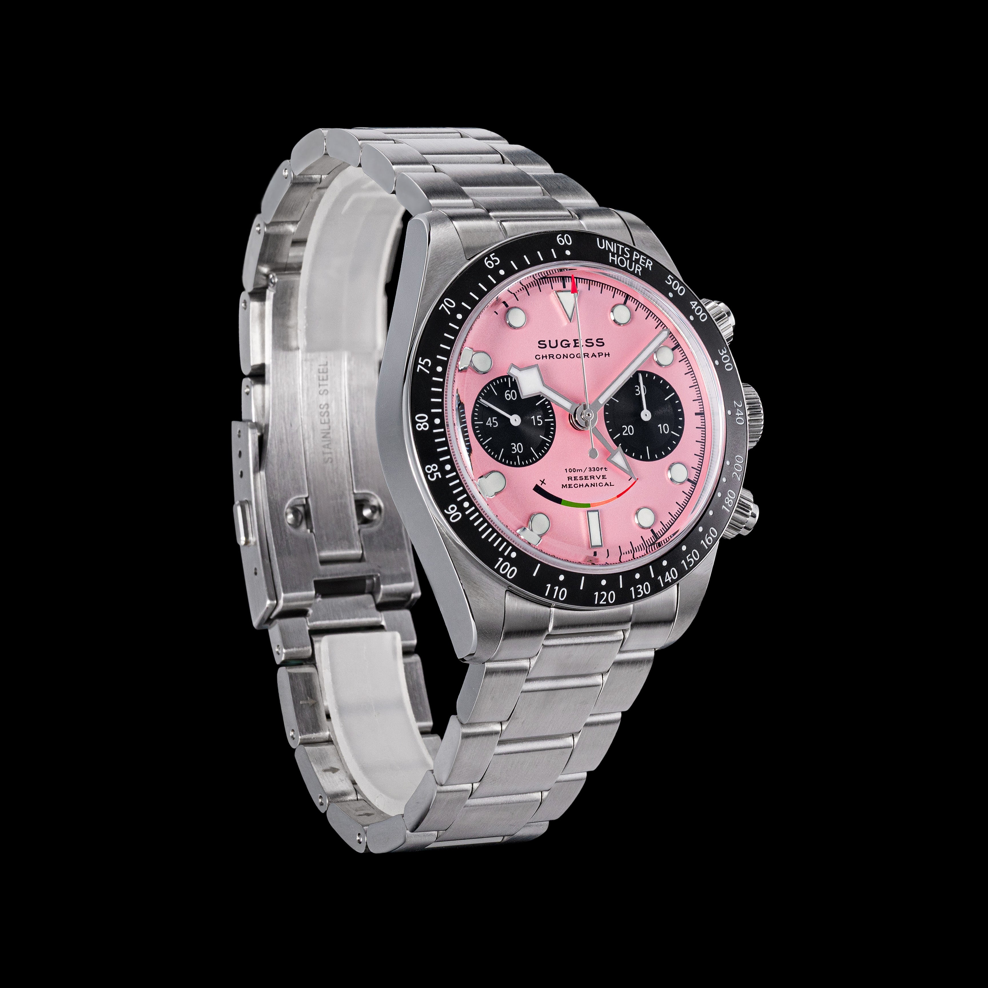Chrono Heritage S475 Chronograph Power Reserve Smile Pink Panda Dial
