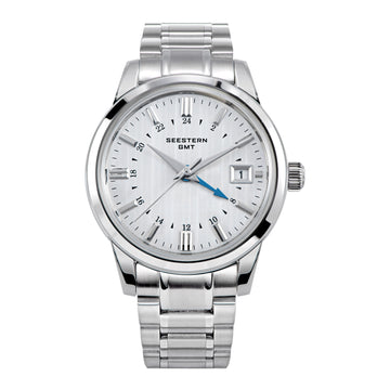 Seestern S446 GMT Watch White Dial (Seiko NH34 GMT movement)