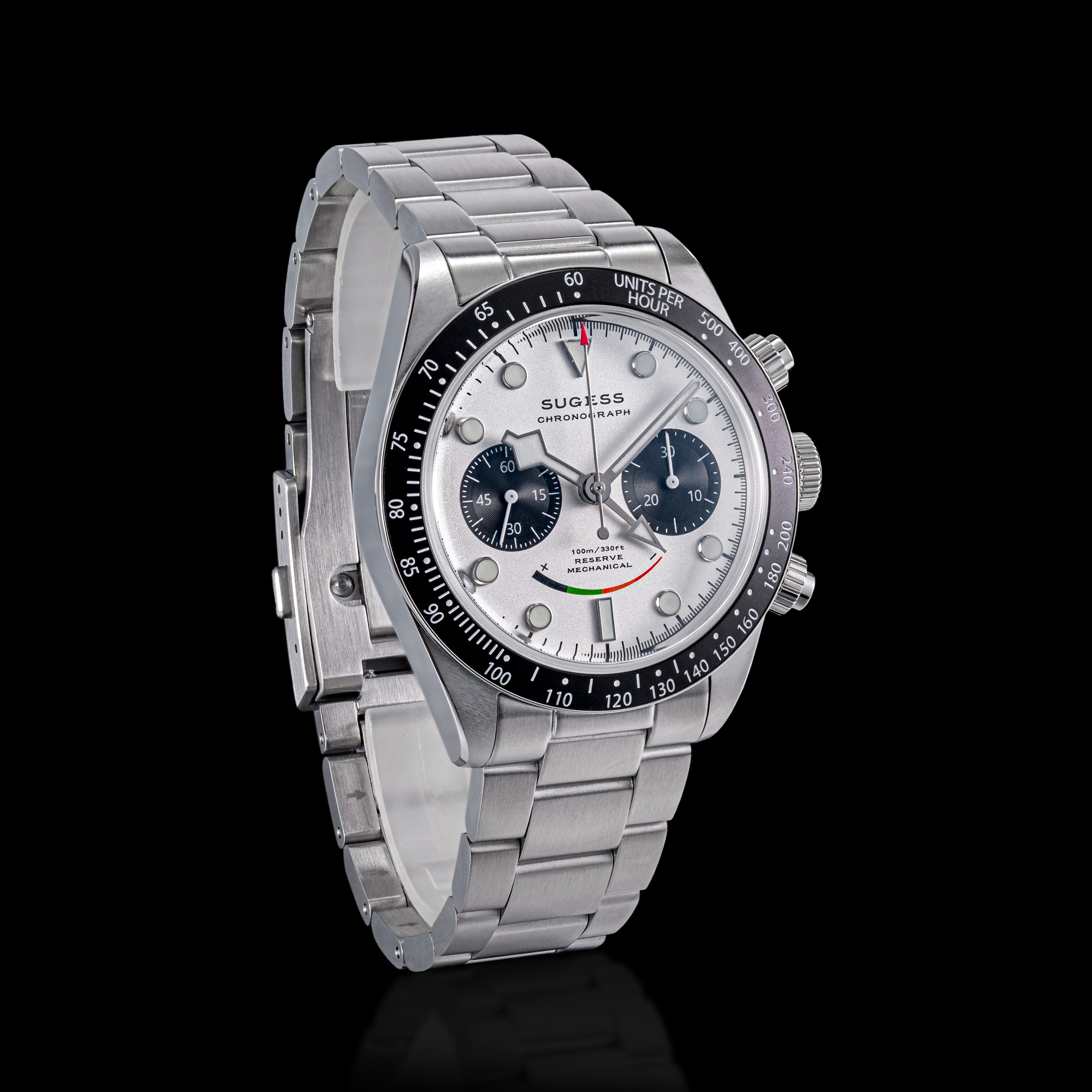 Chrono Heritage S475 Chronograph Power Reserve Smile White Panda Dial