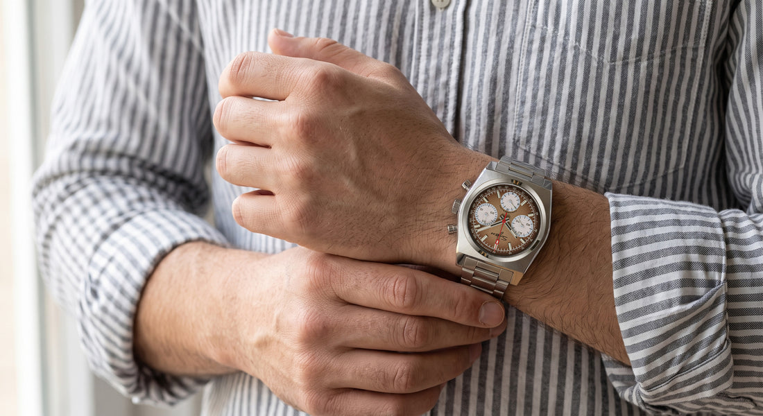 Chrono Heritage S419-2 Chronograph Smoke Fume Dial Bracelet