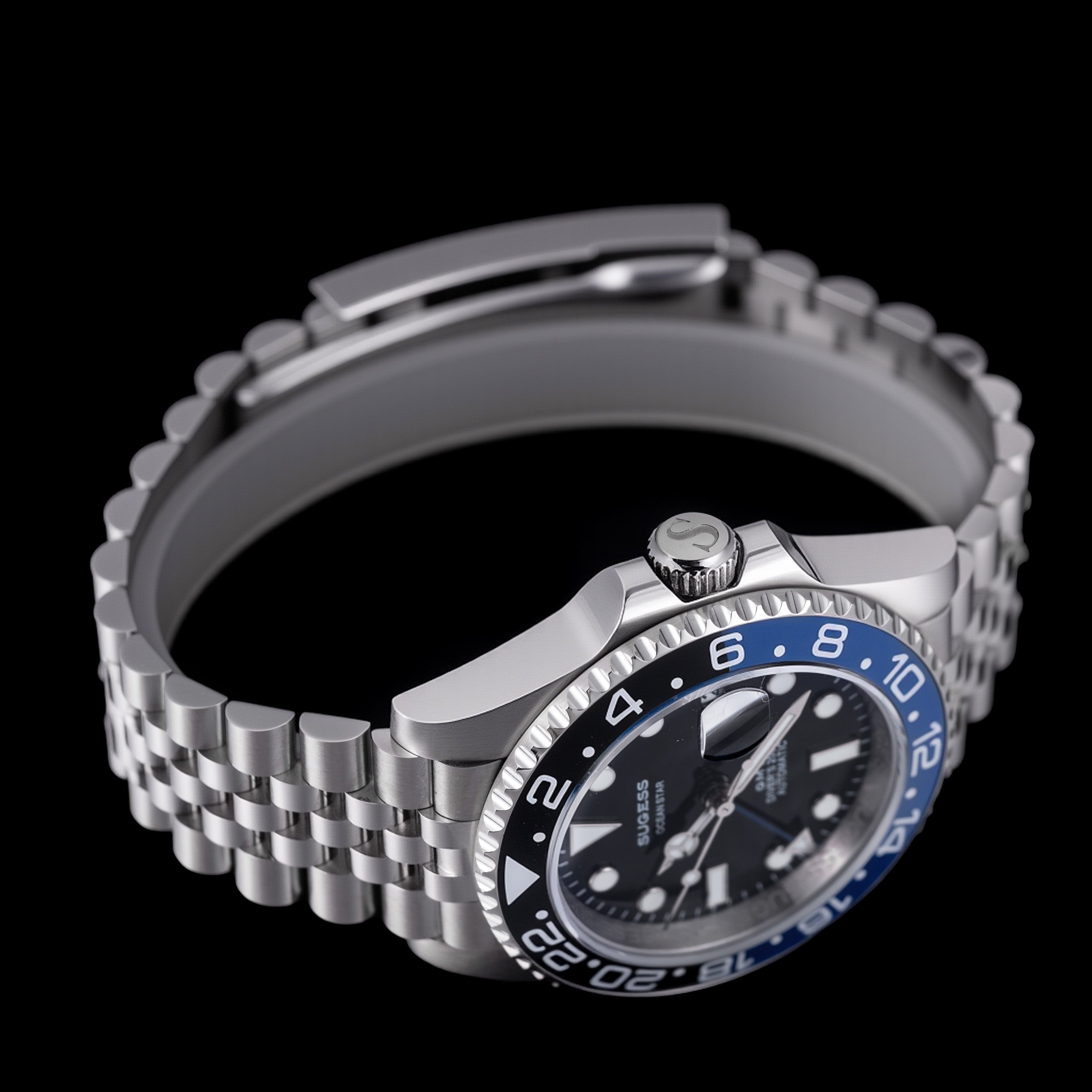 Sugess GMT Diver's Stainless Steel Ceramic Bezel High Beat 28,800