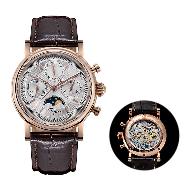 Sugess Moonphase Seagull ST1908 Movement Watch SU1908SW