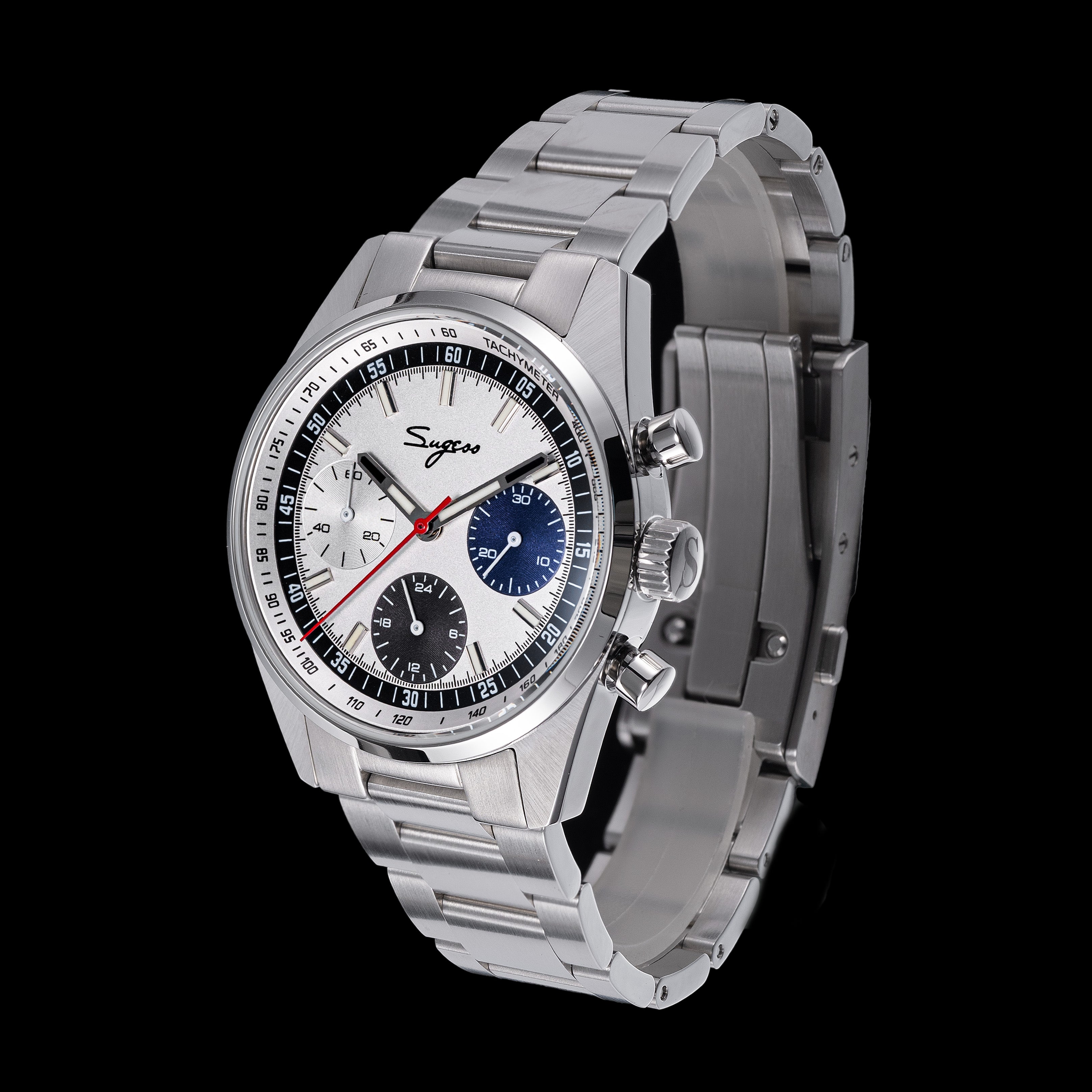 Sugess S465 Chronograph Stainless Steel Special Dial Silver Hand