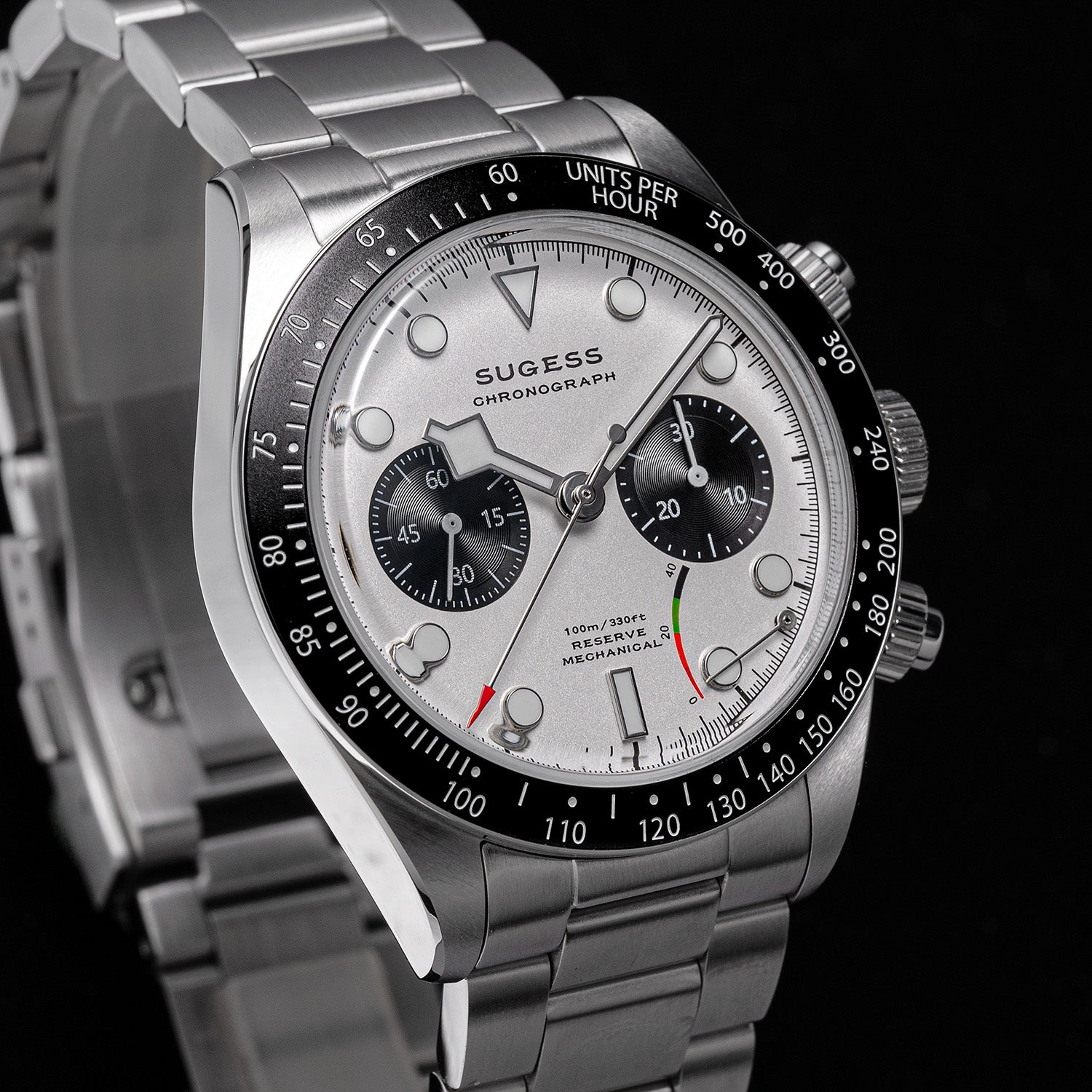 Chrono Heritage S457 Chronograph Power Reserve White Panda Dial