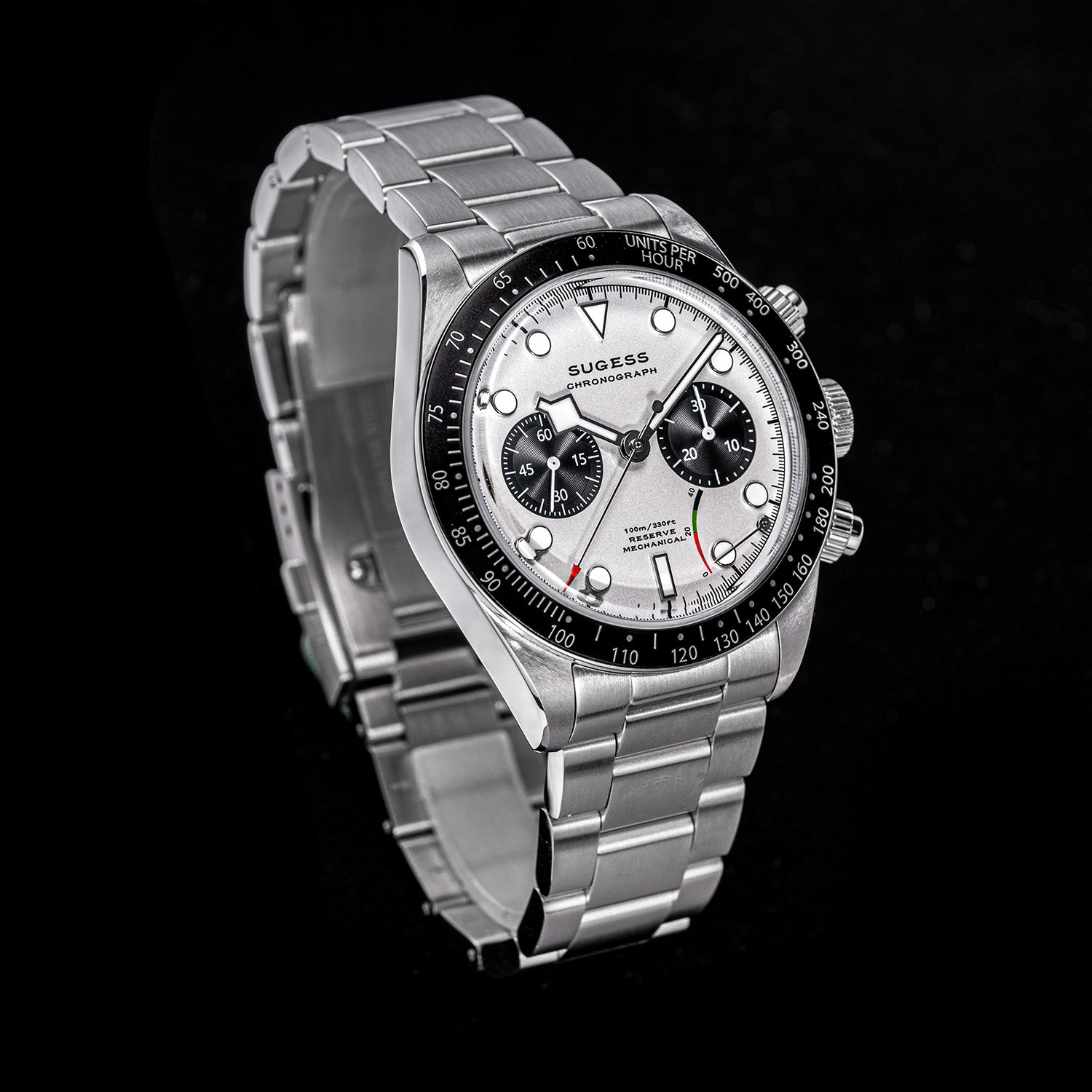 Chrono Heritage S457 Chronograph Power Reserve White Panda Dial