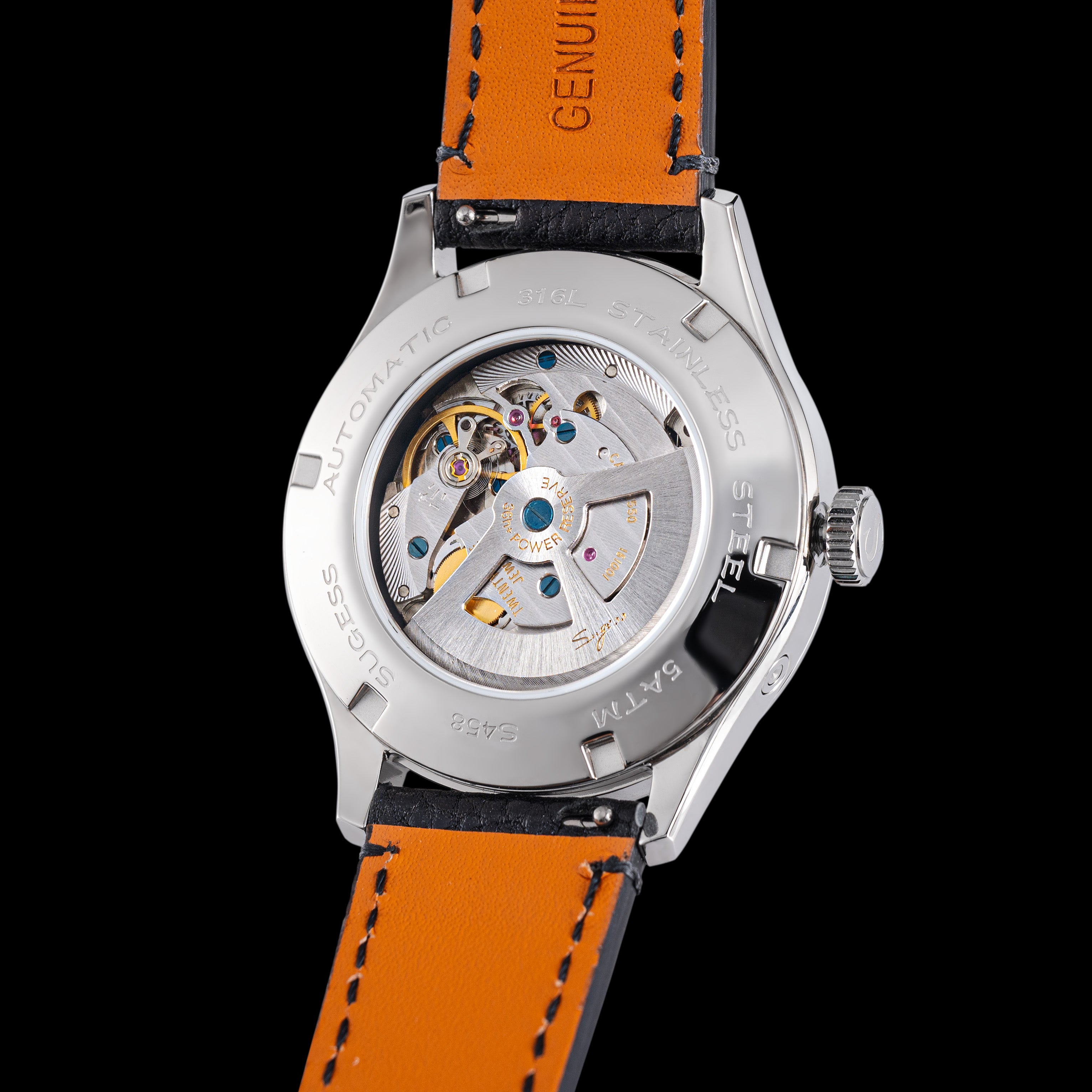 SHUです Sugess S458 Deep Grey Dial Stainless-Steel Automatic