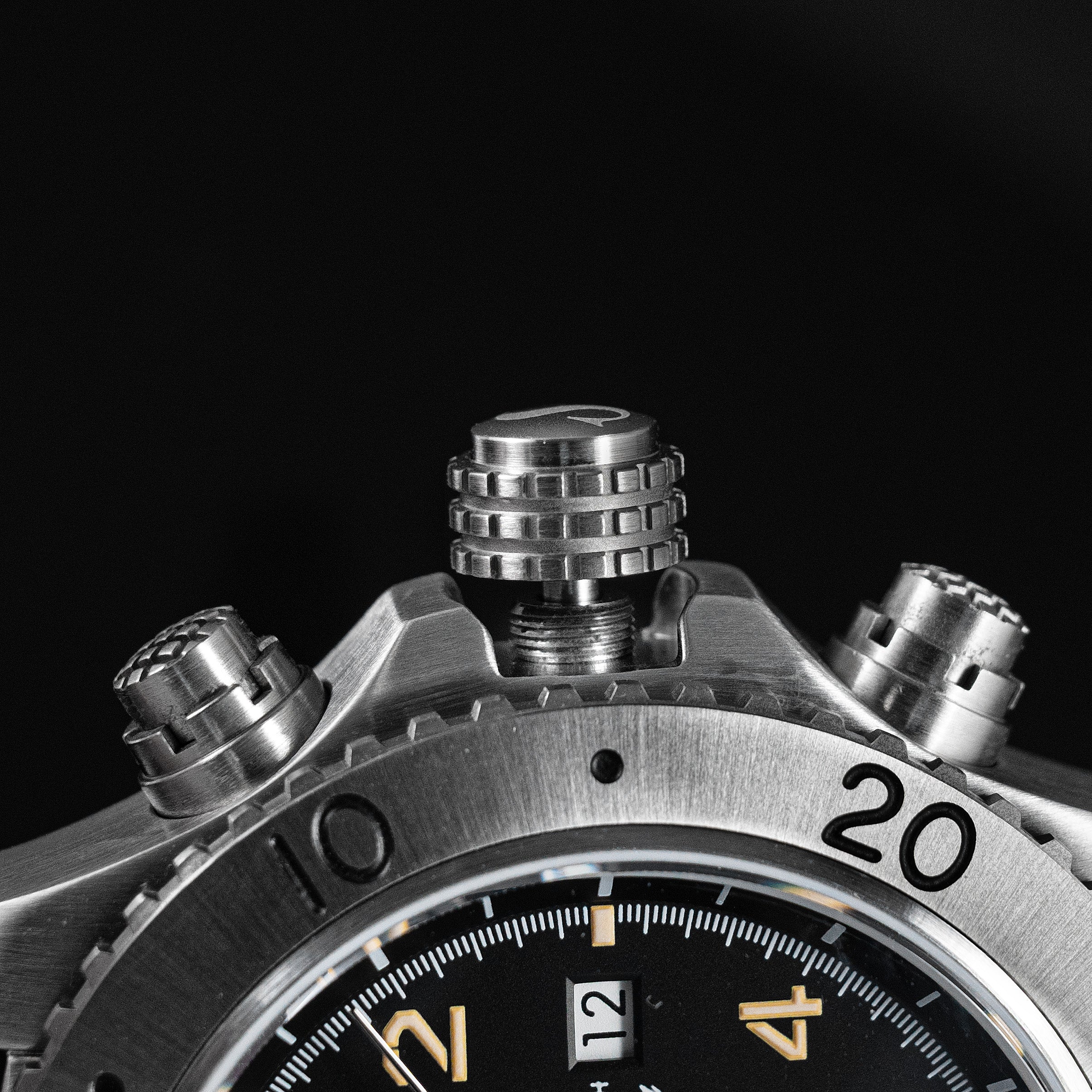 Sugess S464 Titanium Chronograph Black Dial