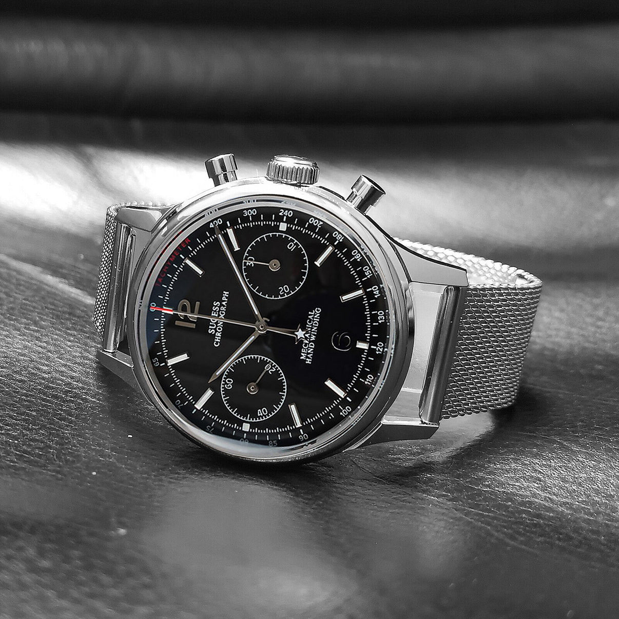 【シーサンパンナ 】 Sugess Panda Chronograph Watch Swan-Neck Precision Model