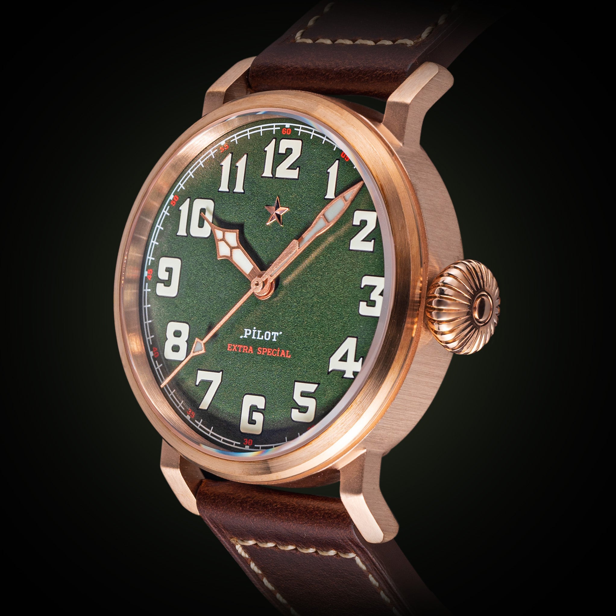Sugess Pilot Master Genuine Seagull ST2130 CuSn8 Bronze Watch 1963