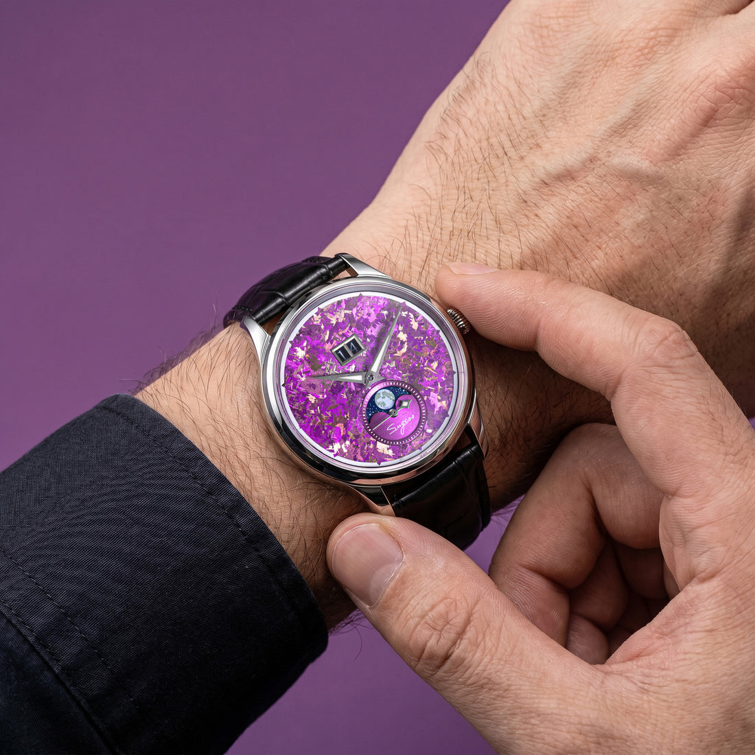 Sugess S401 MoonPhase Master Automatic Purple Dial