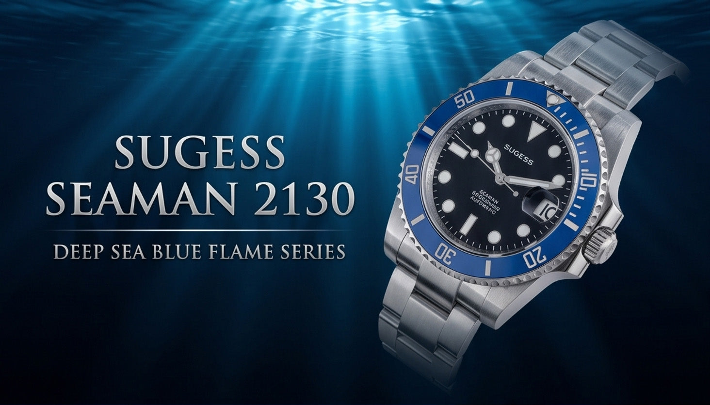 Ocean Star S421 SU116610LB Black Dial Blue Bezel (Seagull ST2130 movem