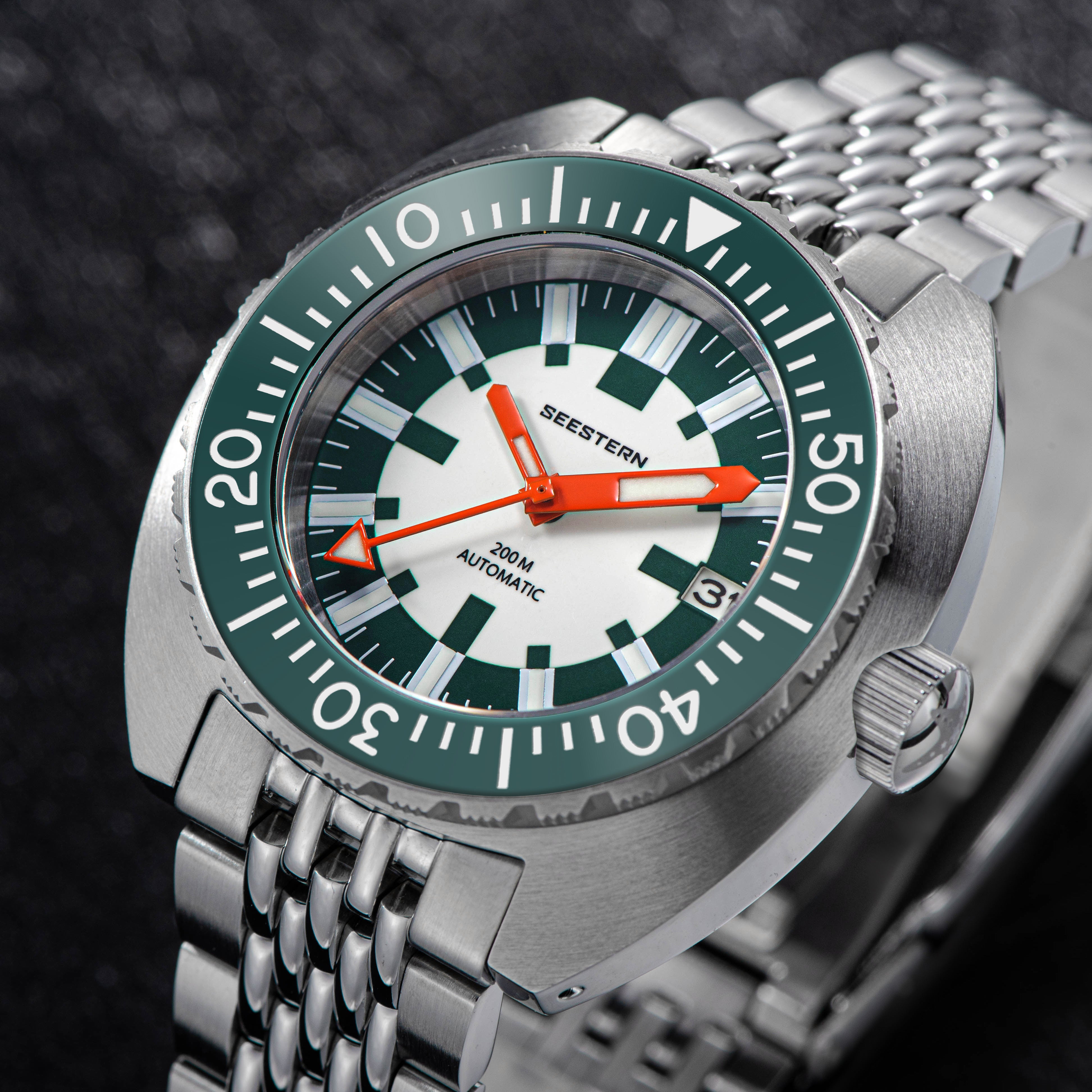 時計 SEESTERN automatic Seestern DOX12 Checker Dial Diver Luminous