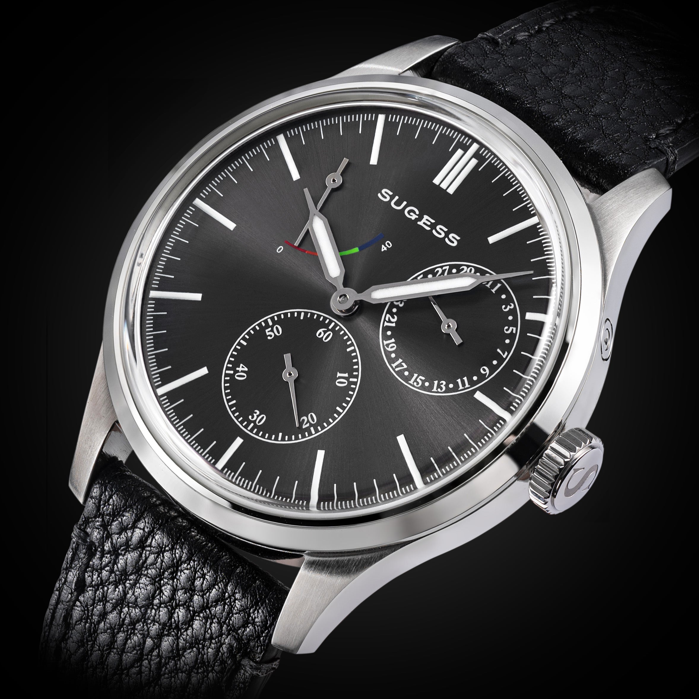 Sugess S458 Deep Grey Dial Stainless-Steel Automatic