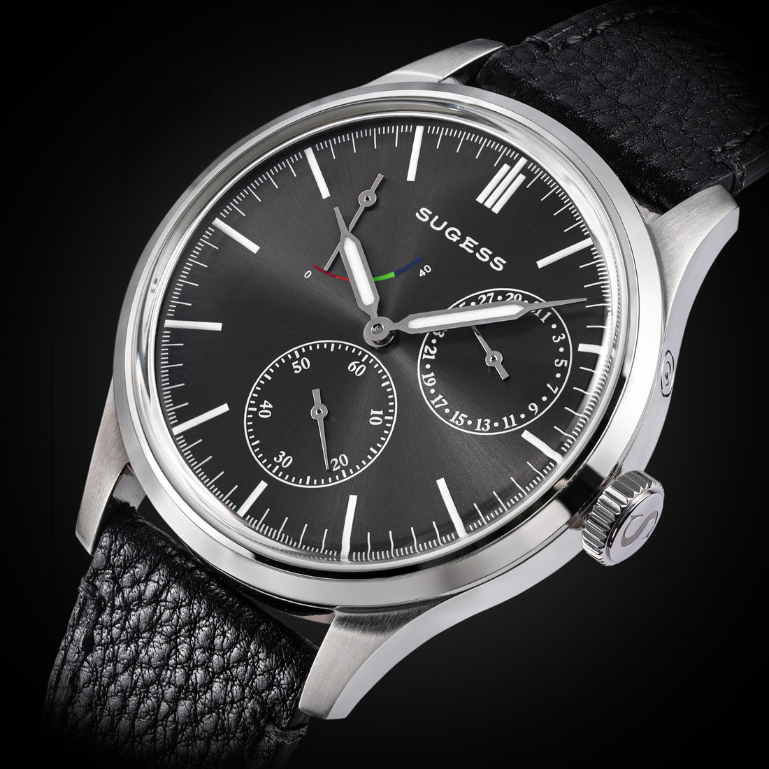 Sugess S458 Deep Grey Dial Stainless-Steel Automatic