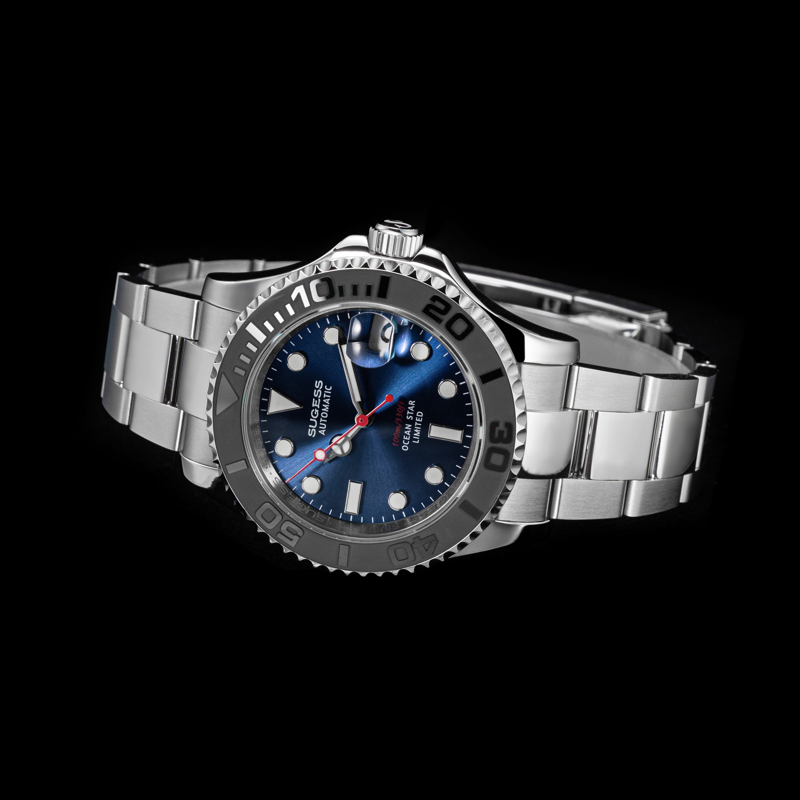 Ocean Star S450 YM Diver Watch NH35 Ceramic Bezel Blue Dial Limited Ed