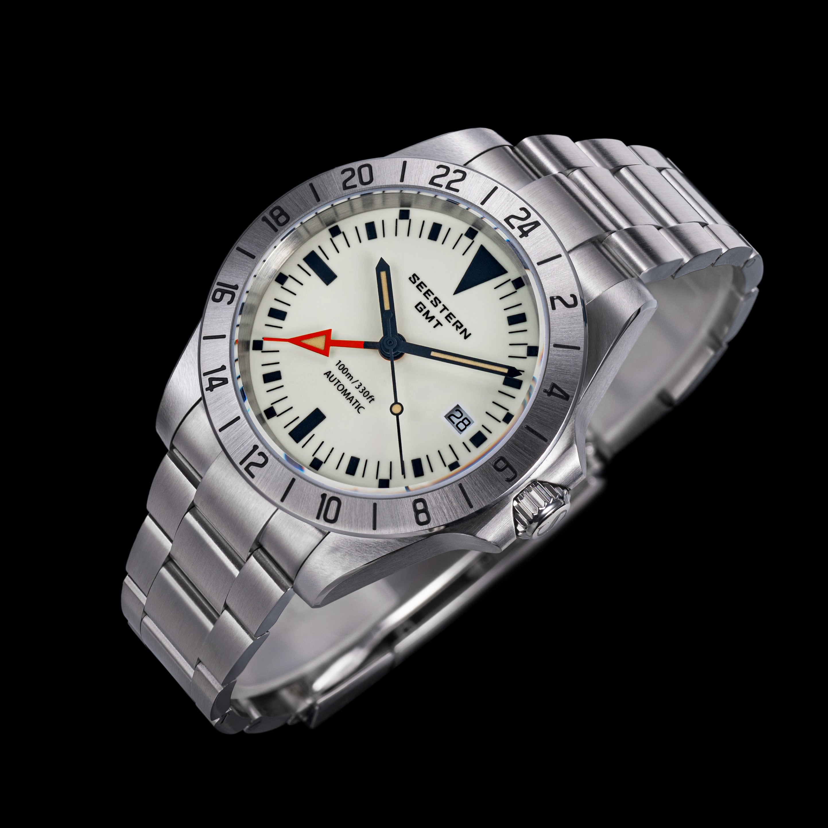 Seestern Heritage S436-2 BB White Dial GMT Automatic