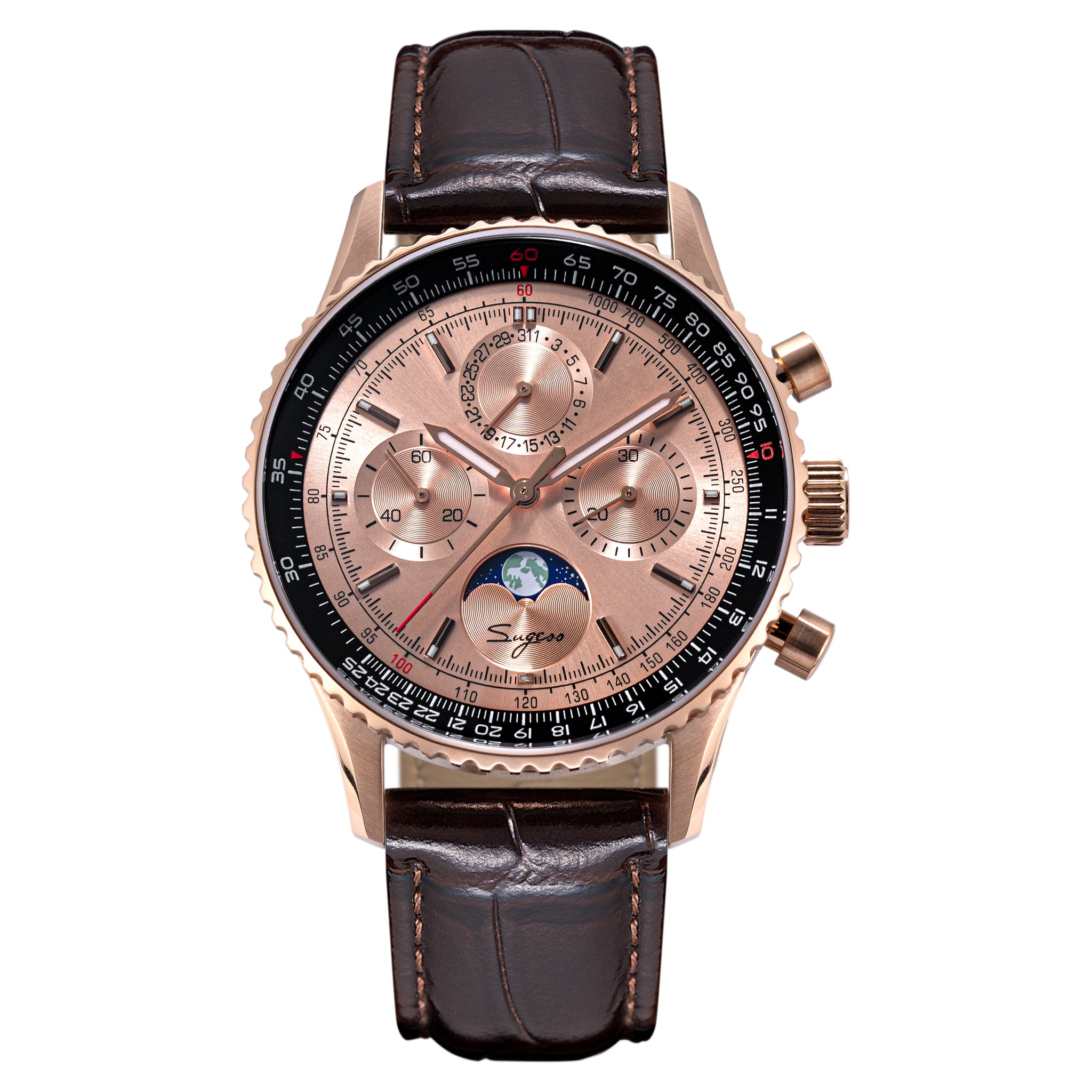 MoonPhase Chrono Master S468 Rose Gold Case Rose Gold Dial