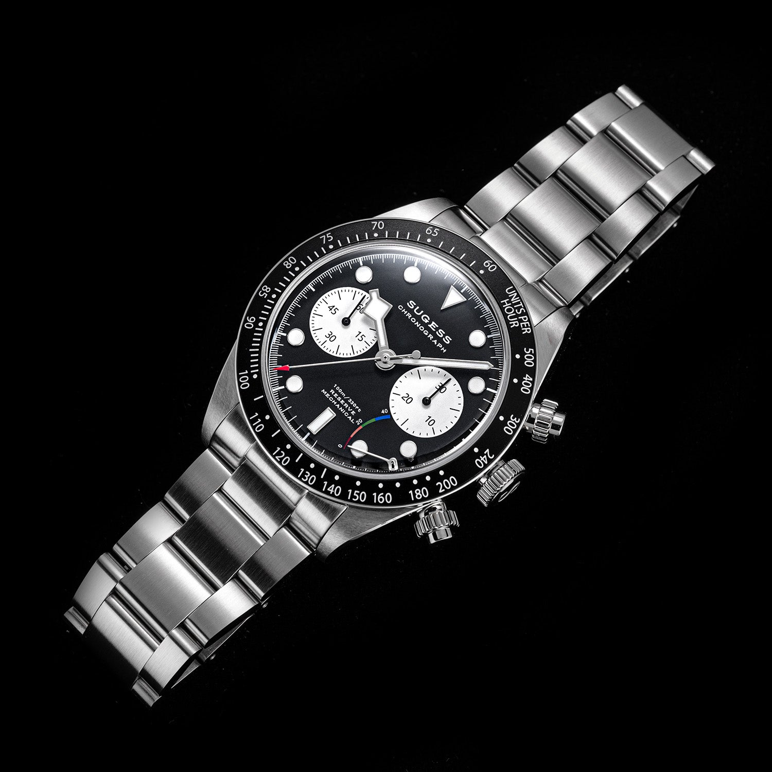 Chrono Heritage S457 Chronograph Power Reserve Black Panda Dial
