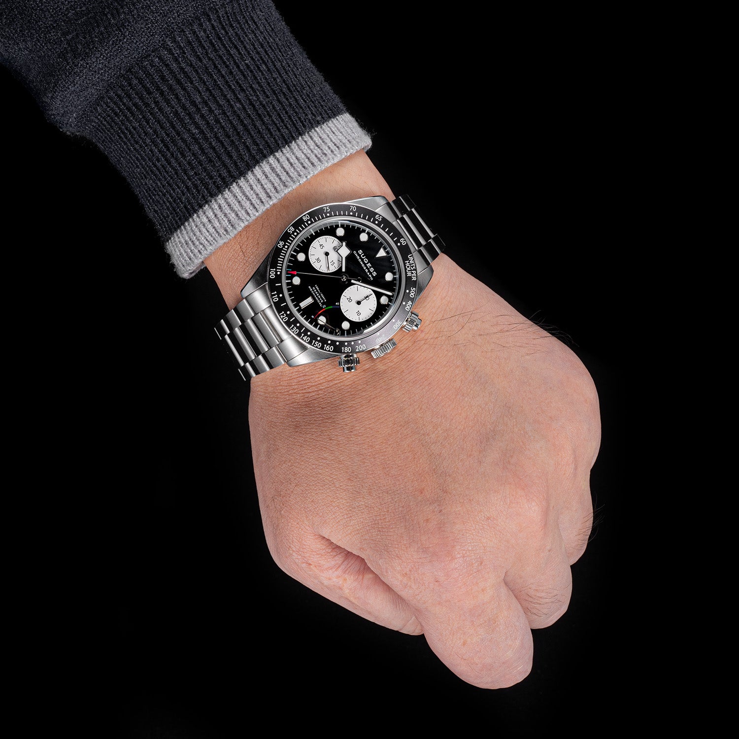 Chrono Heritage S457 Chronograph Power Reserve Black Panda Dial