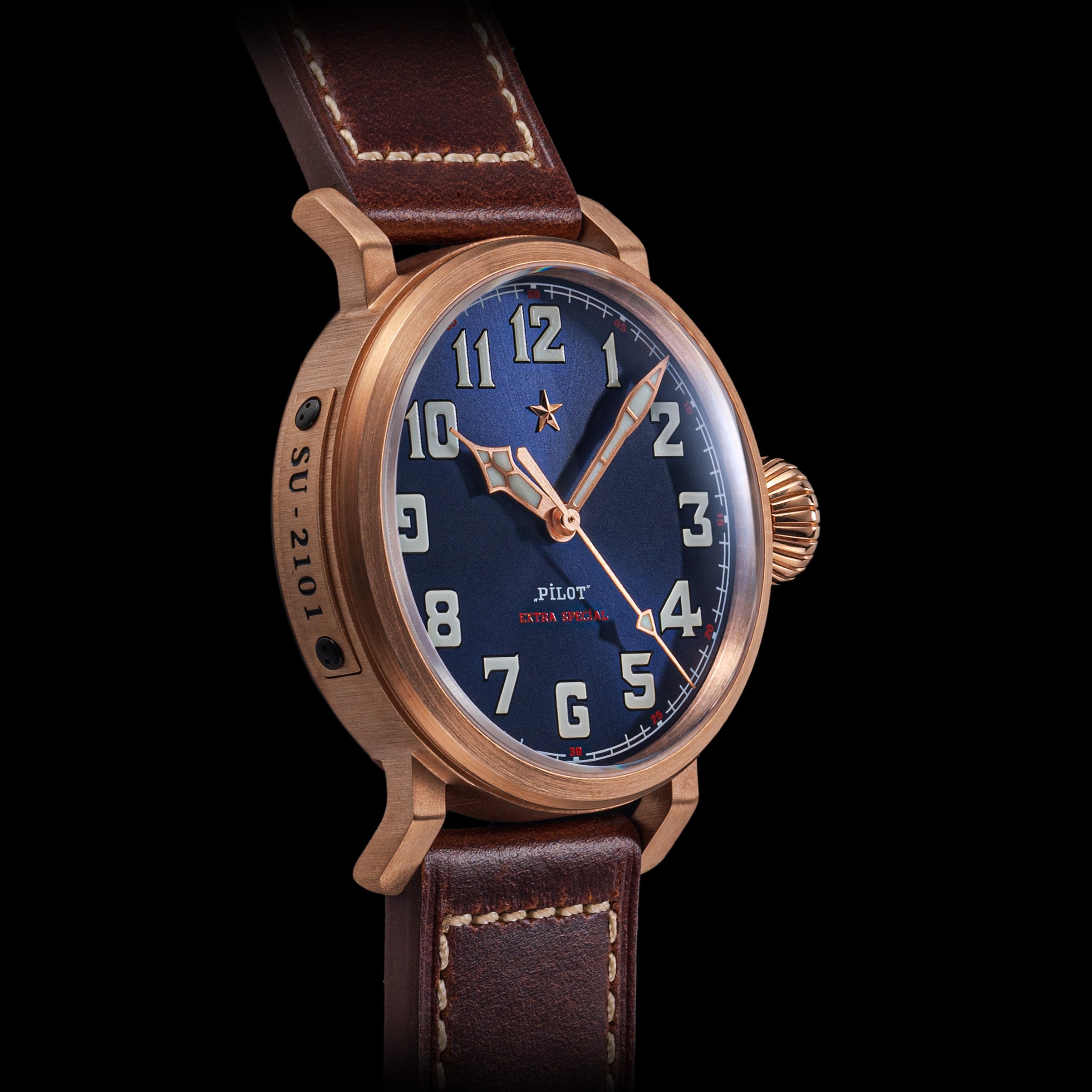Sugess Pilot Master Genuine Seagull ST2130 CuSn8 Bronze Watch 1963