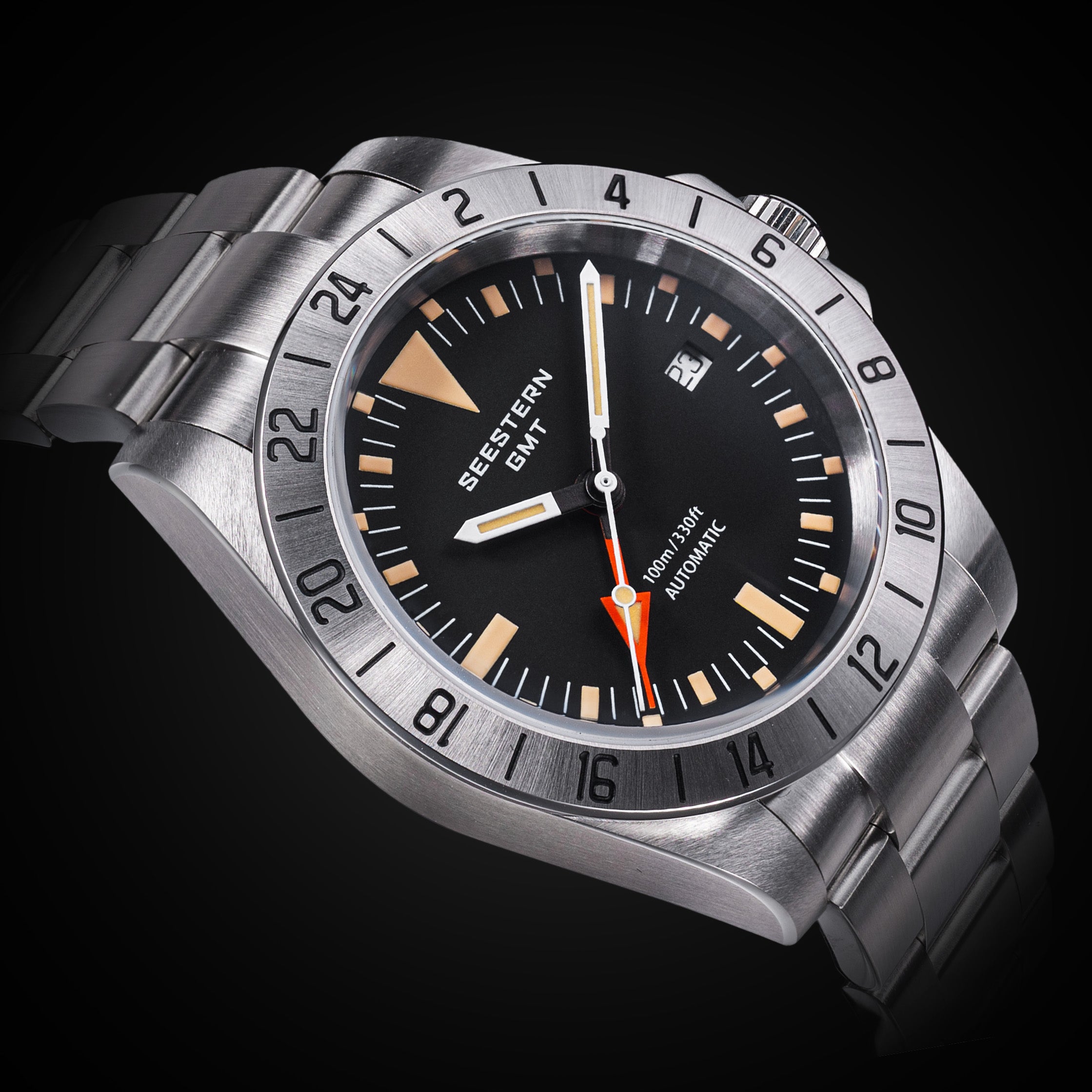 Seestern Heritage S436-2 BB Black Dial GMT Automatic