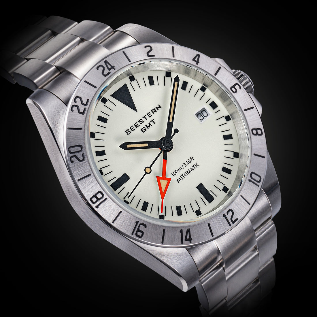 Seestern Heritage S436-2 BB White Dial GMT Automatic