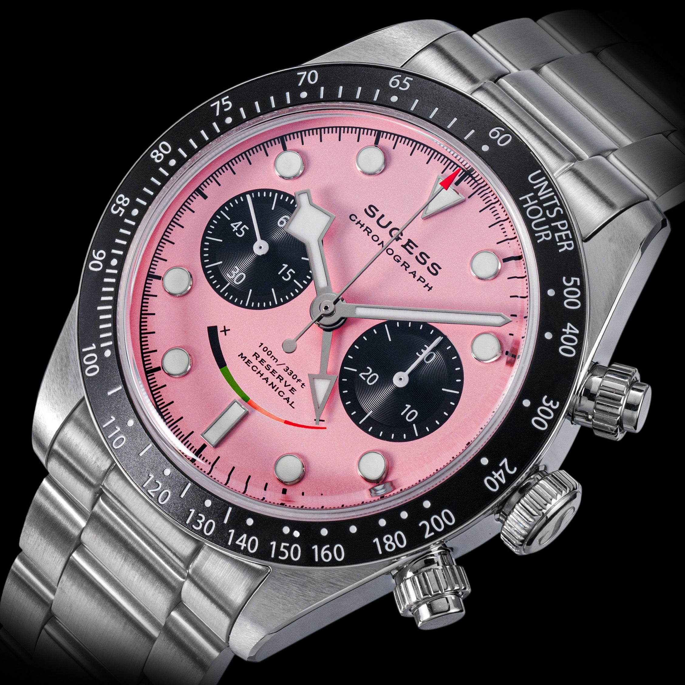 Chrono Heritage S475 Chronograph Power Reserve Smile Pink Panda Dial