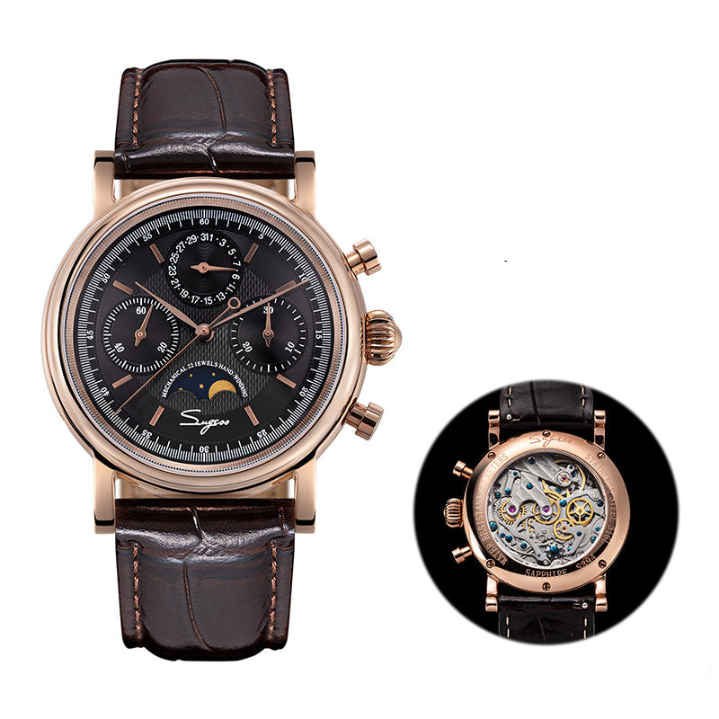 Sugess Moonphase Seagull ST1908 Movement Watch SU1908SW