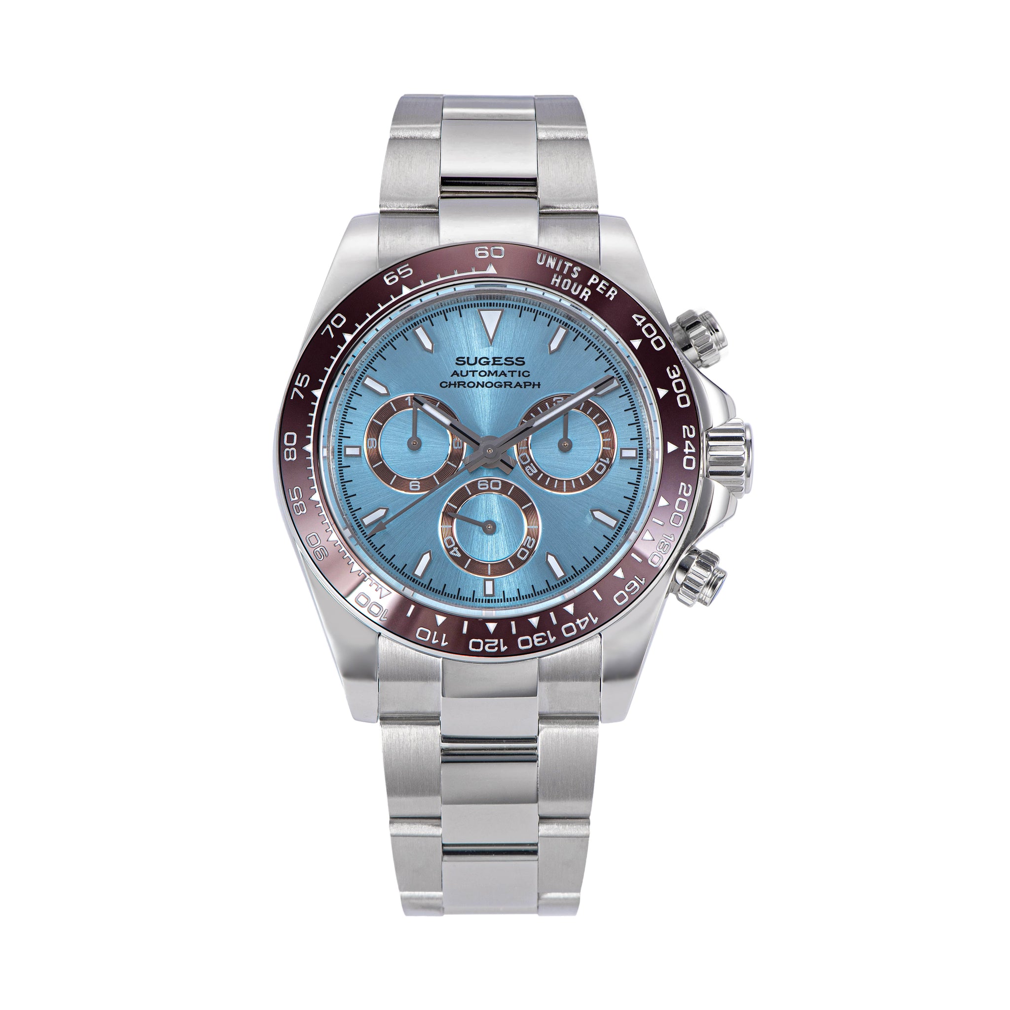 Automatic Chronograph S418-2.006 Ice Blue Dial Ceramic Bezel Professional