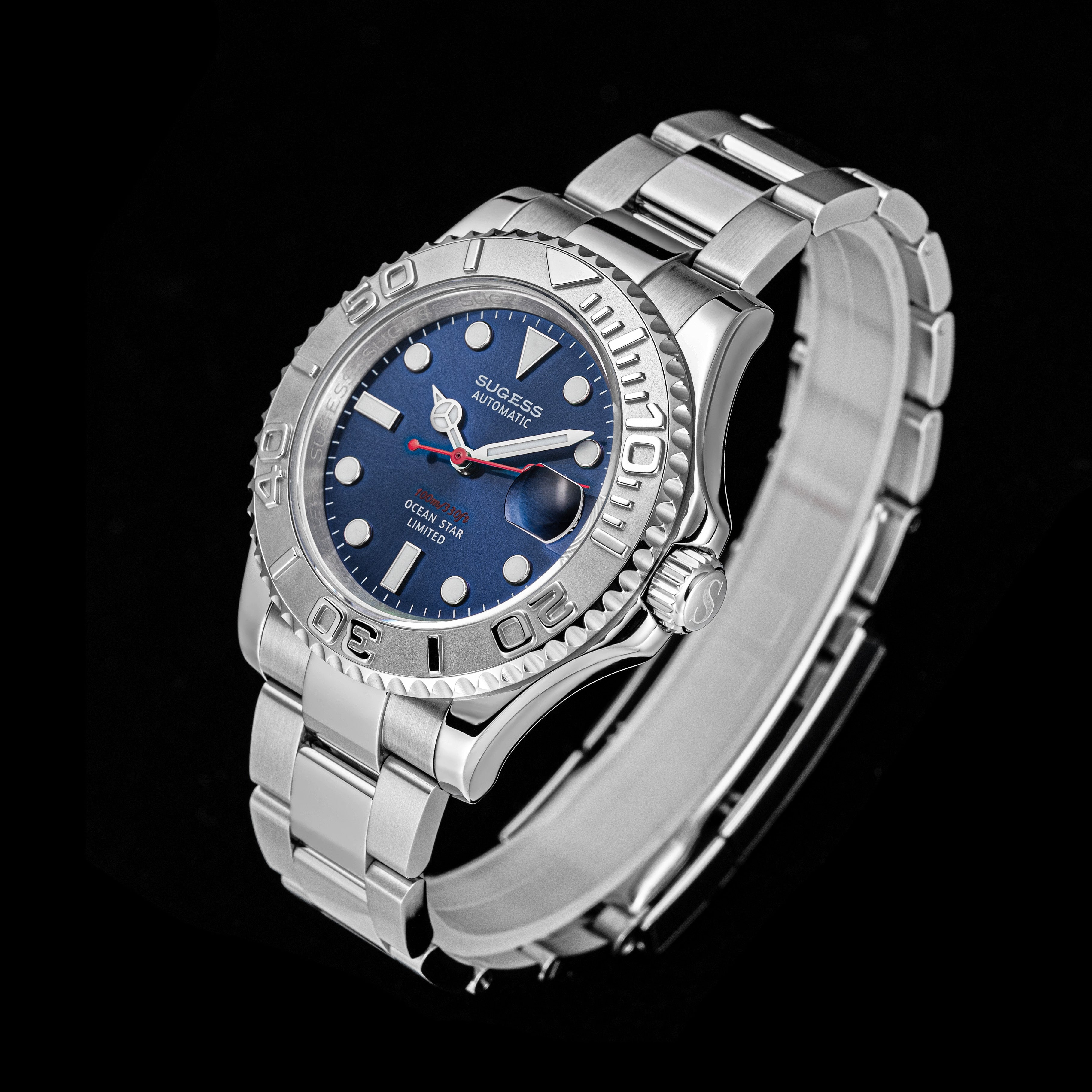 Ocean Star S450 YM Diver Watch NH35 Stainless-Steel Bezel Blue Dial Li