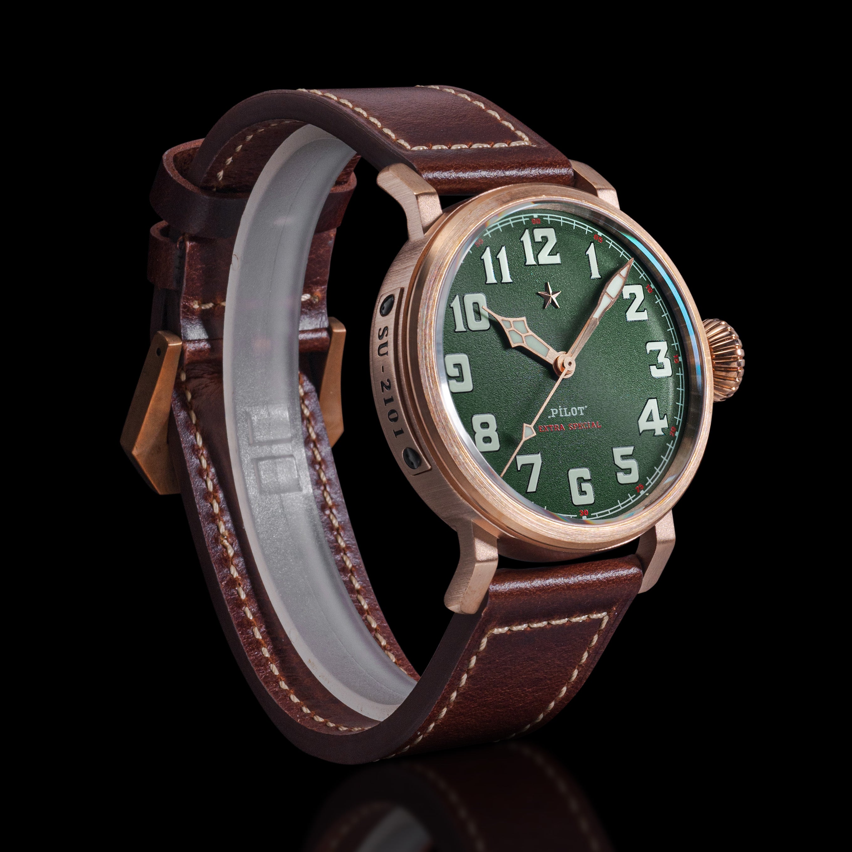 Sugess Pilot Master Genuine Seagull ST2130 CuSn8 Bronze Watch 1963